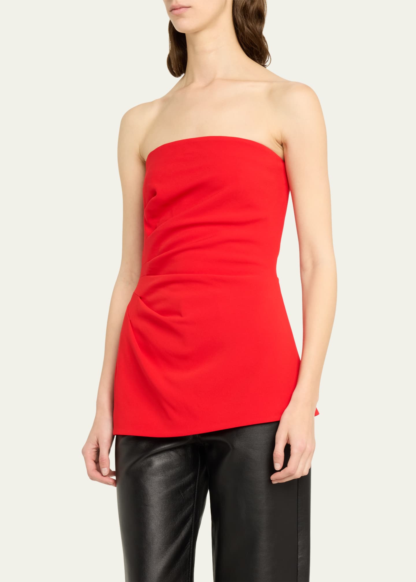 Proenza Schouler Matte Viscose Crepe Strapless Top Image 4 of 5