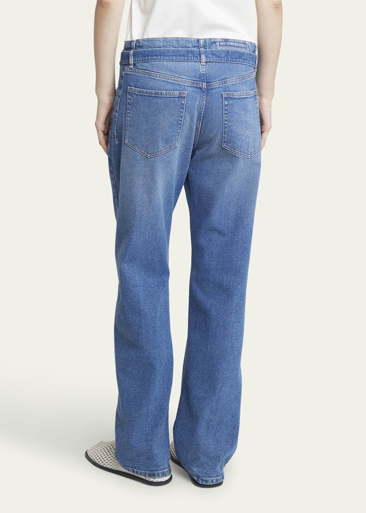 【SPERONE】Zipper Denim Pants Proenza Schouler Ellsworth Boyfriend Belted Jeans - Bergdorf