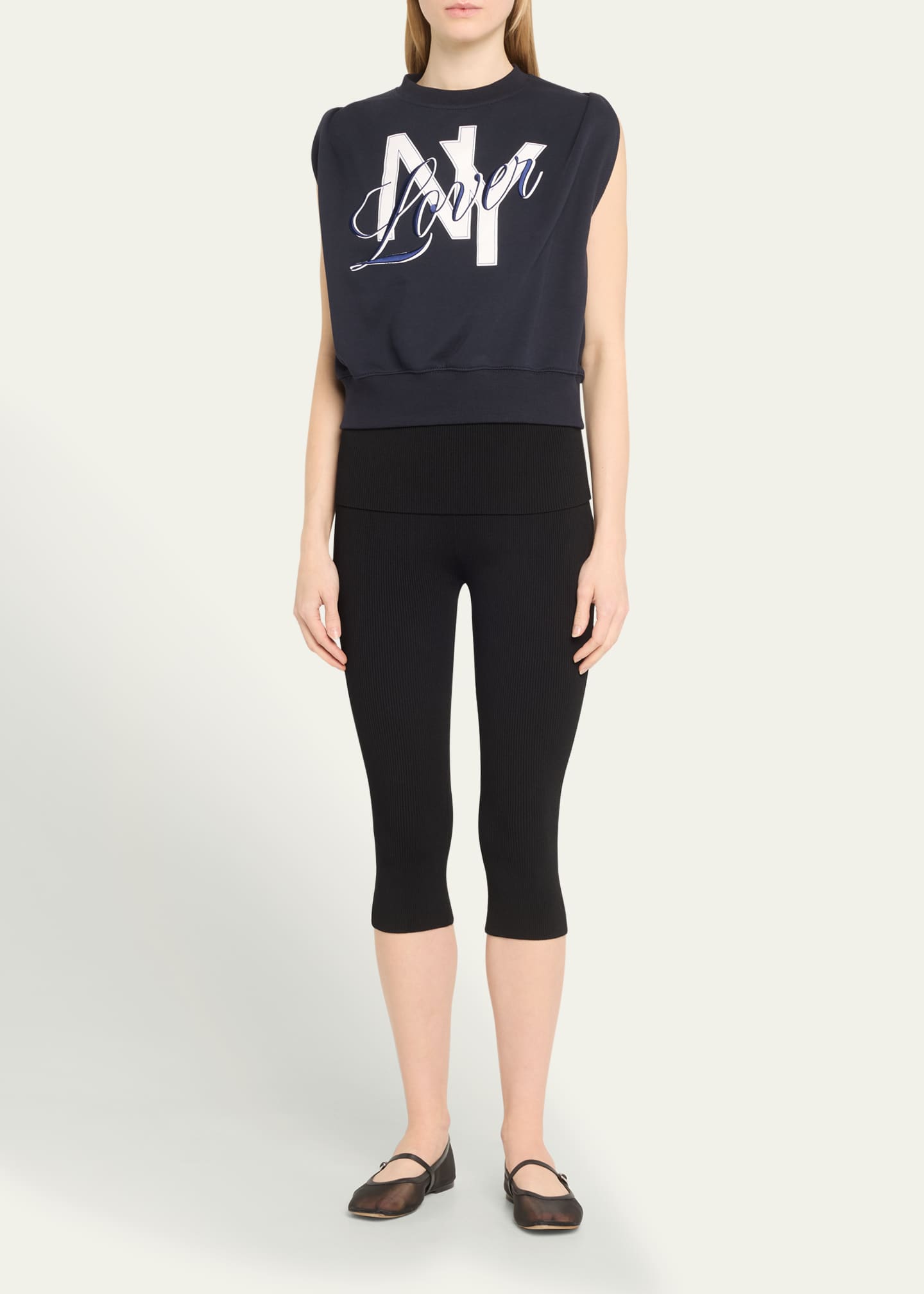 3.1 Phillip Lim Compact Ribbed Pull-On Capris Image 2 of 5