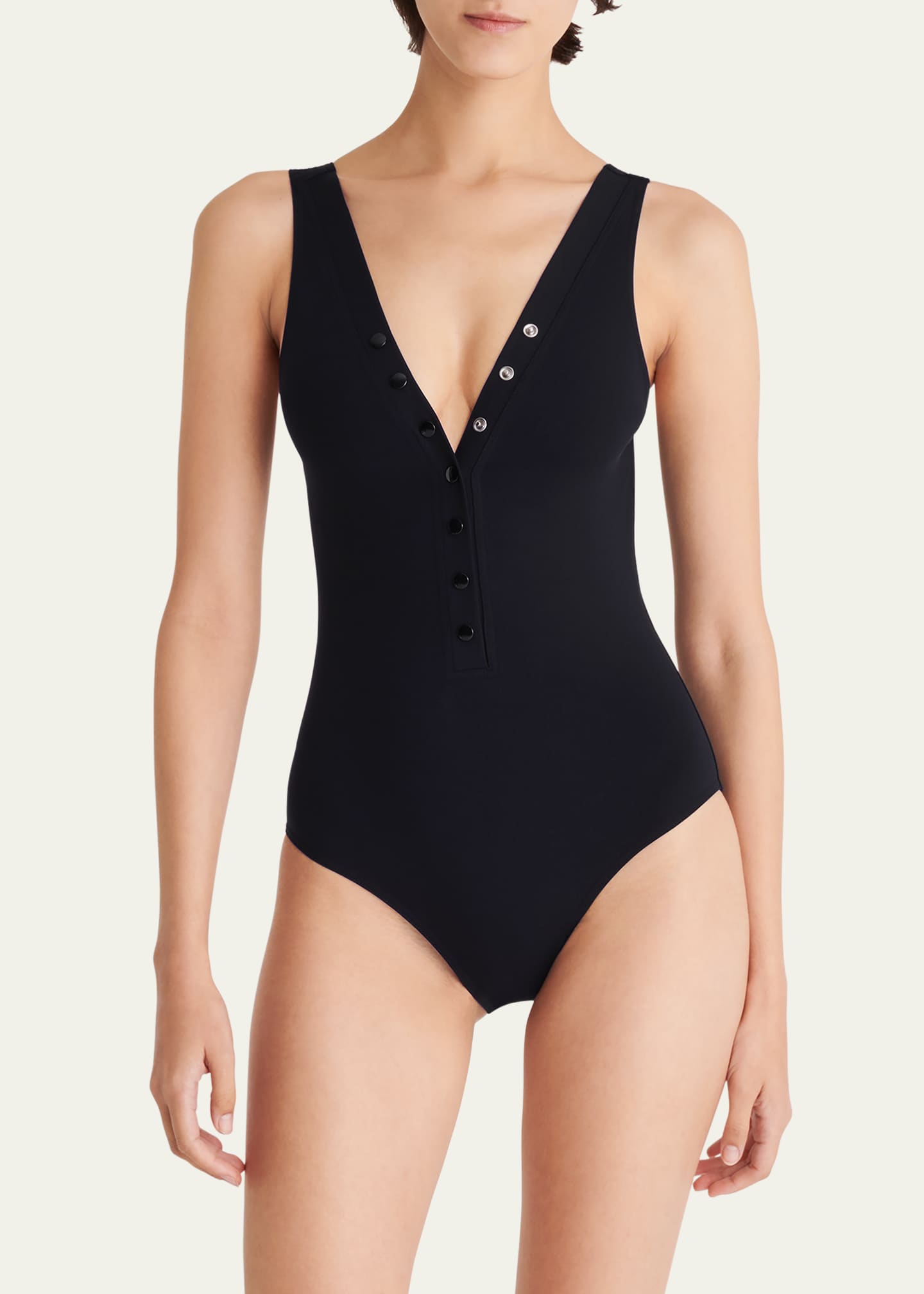 Eres Icone Snap-Front One-Piece Swimsuit Image 5 of 5