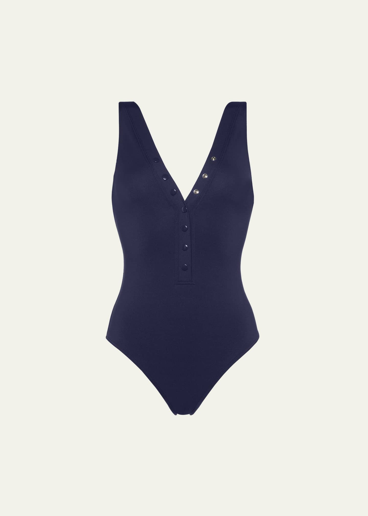 Eres Icone Snap-Front One-Piece Swimsuit Image 1 of 5