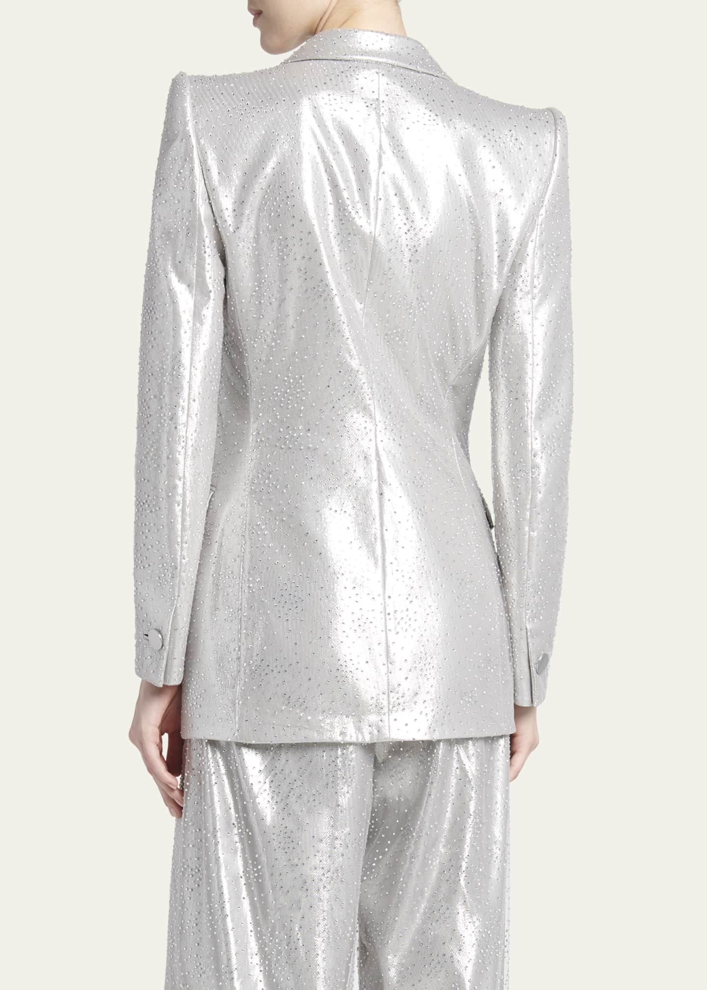 Giorgio Armani Crystal One-Button Silk Blazer Image 3 of 5