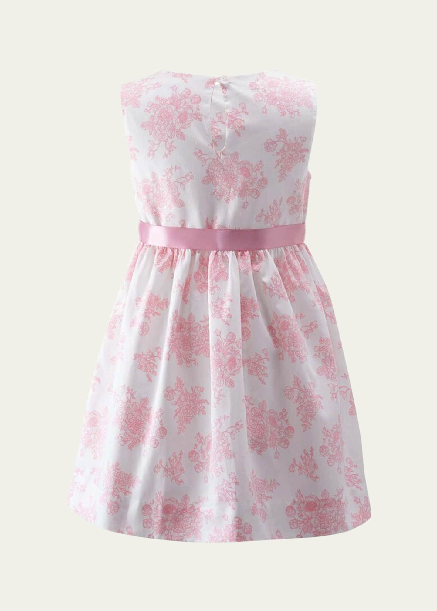 Rachel Riley Girl's Floral Toile Dress, Size 2-10 Image 2 of 2