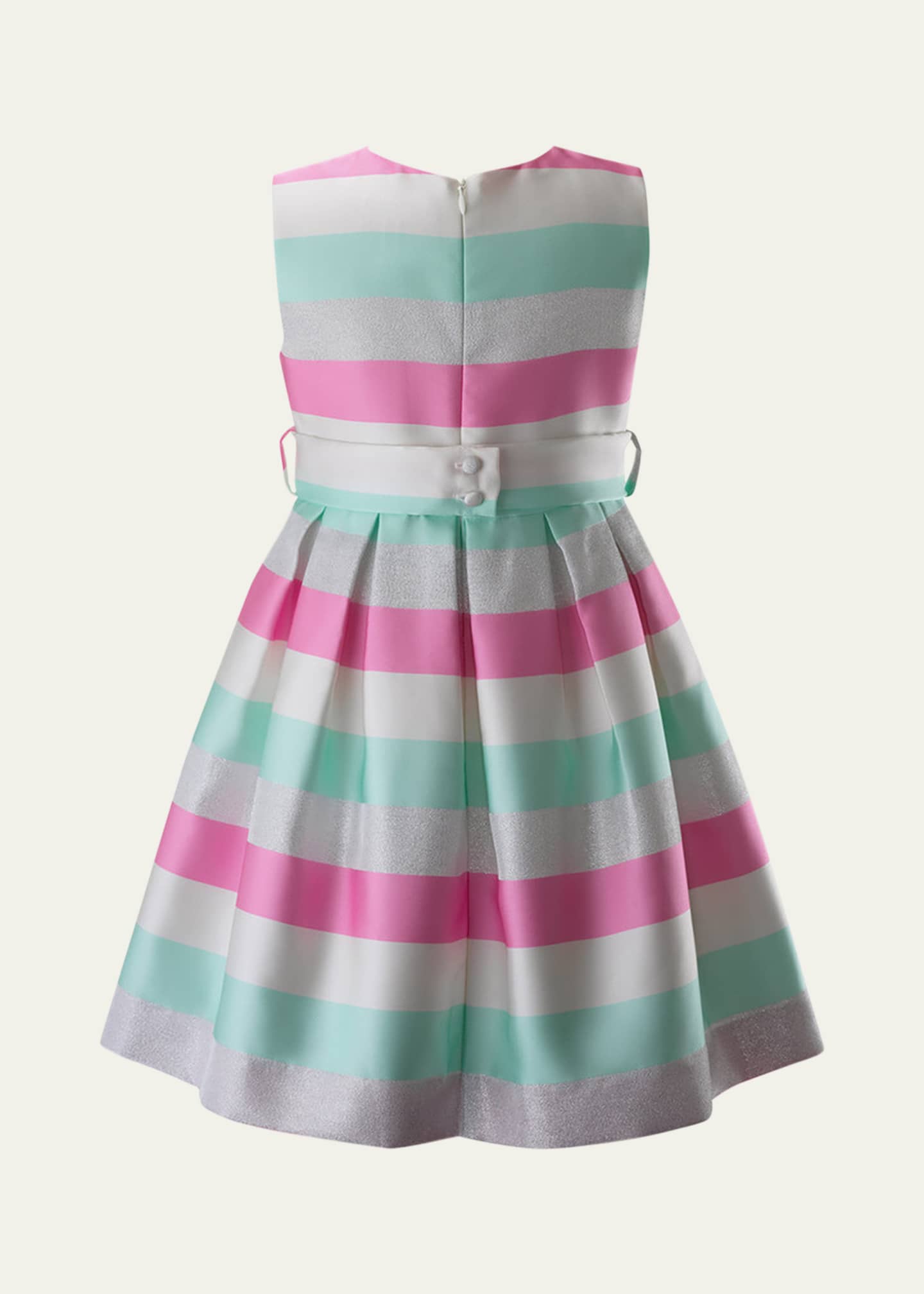Rachel Riley Girl's Sparkle Striped Party Dress, Size 2-14 Image 2 of 2