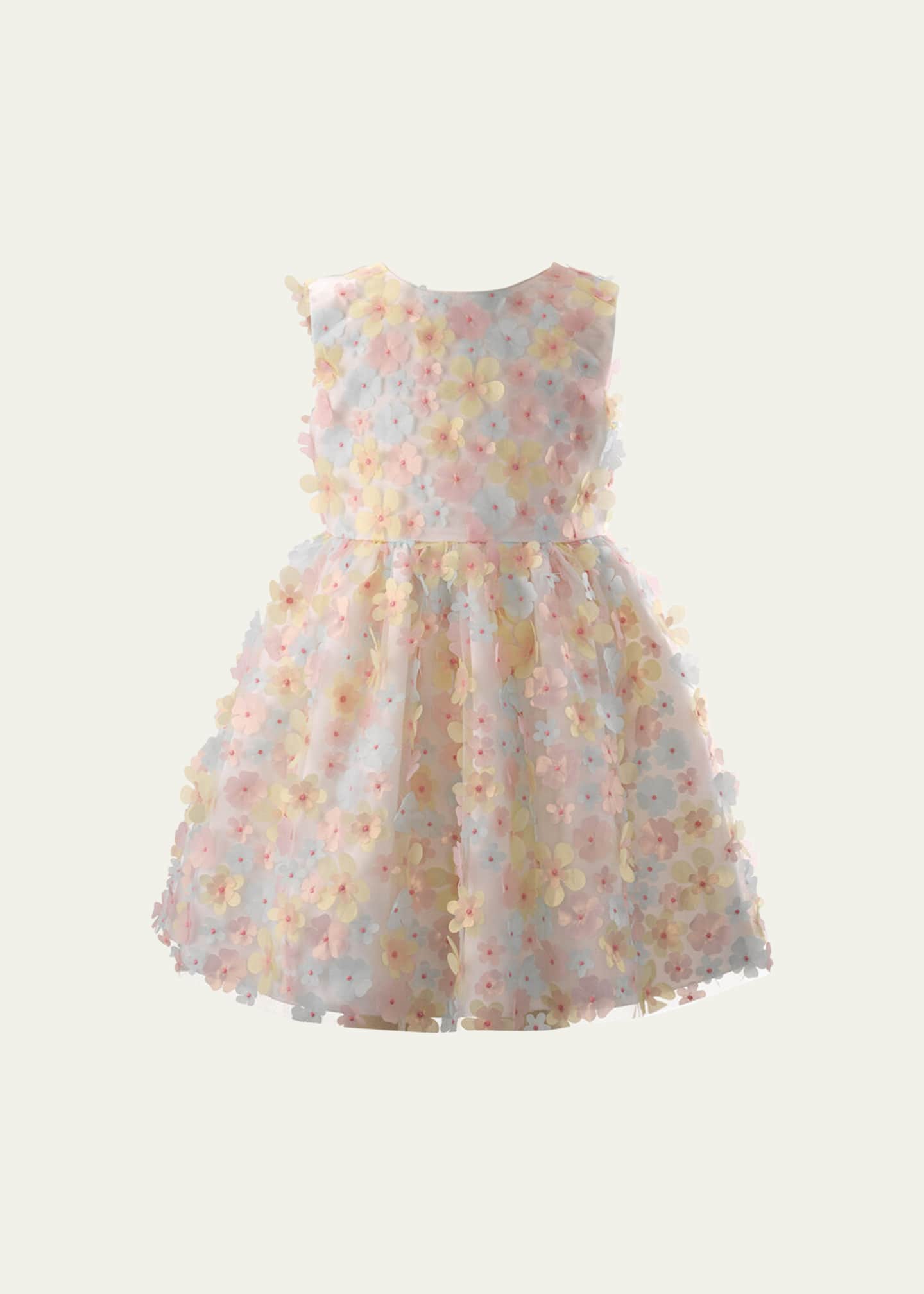 Rachel Riley Girl's Flutter Flower Party Dress, Size 2-10