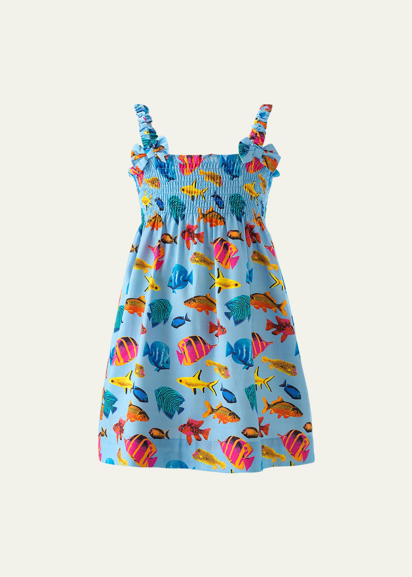 Rachel Riley Girl's Tropical Fish Printed Sundress, Size 2-14 Image 1 of 2