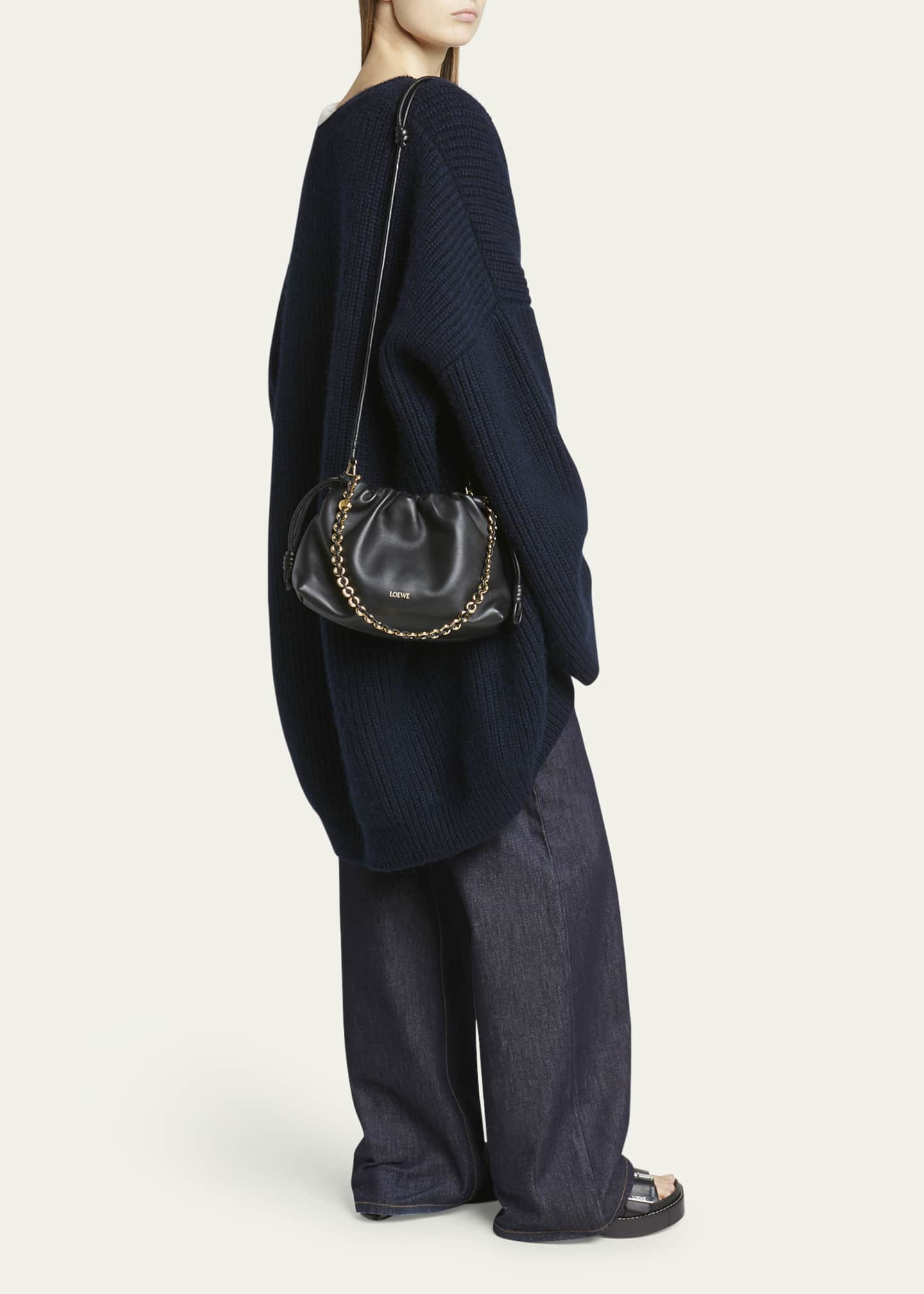 Loewe Flamenco Small Crossbody Bag in Napa Leather with Detachable Chain Image 5 of 6