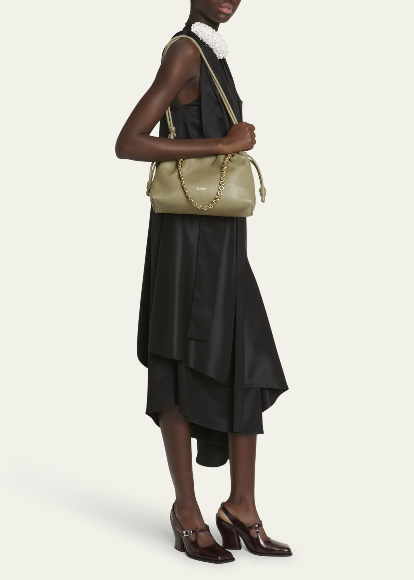 Loewe Flamenco Small Crossbody Bag in Napa Leather with Detachable Chain Image 5 of 6