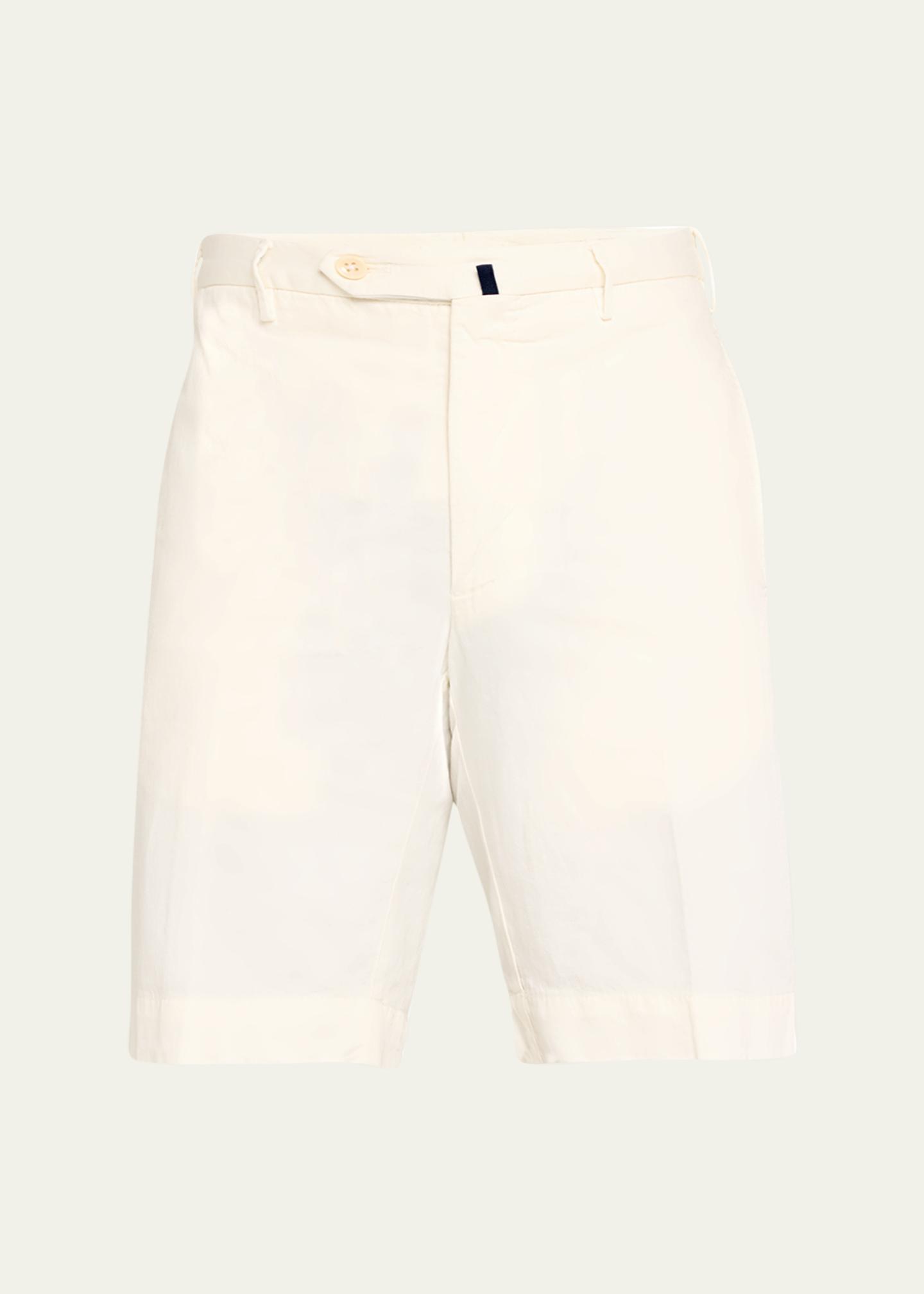 INCOTEX CHINORINO チノリノ ショートパンツ リネン混 ホワイト Incotex Men's Chinolino Shorts - Bergdorf Goodman