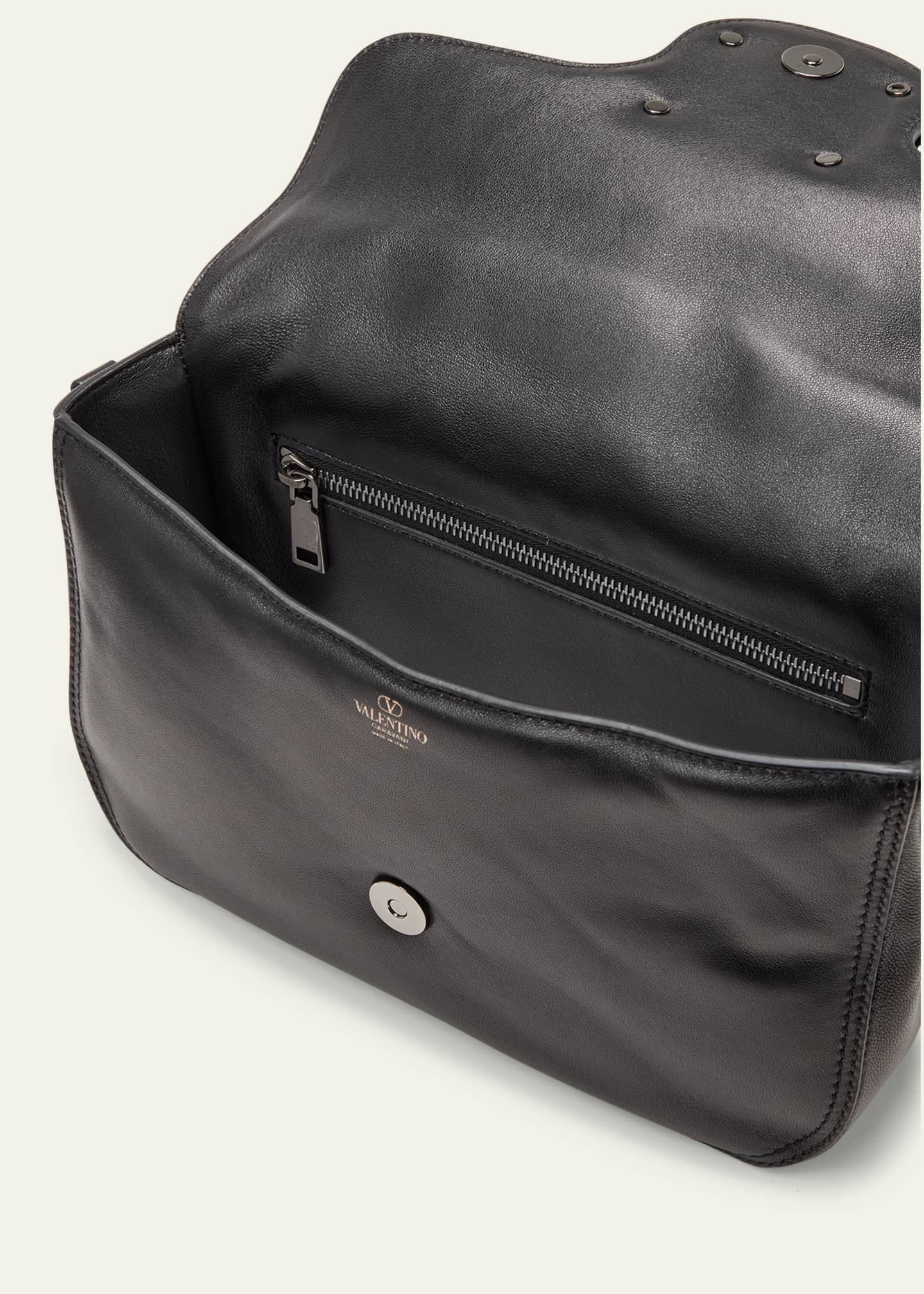 Valentino Garavani Men's All Time Noir Leather Shoulder Bag