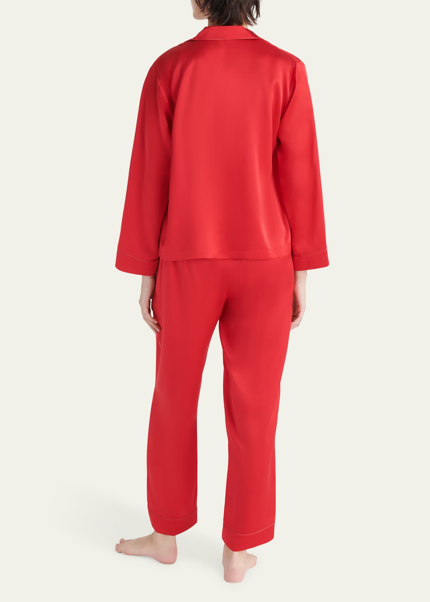 Eres Convive Button-Down Silk Pajama Shirt Image 3 of 5