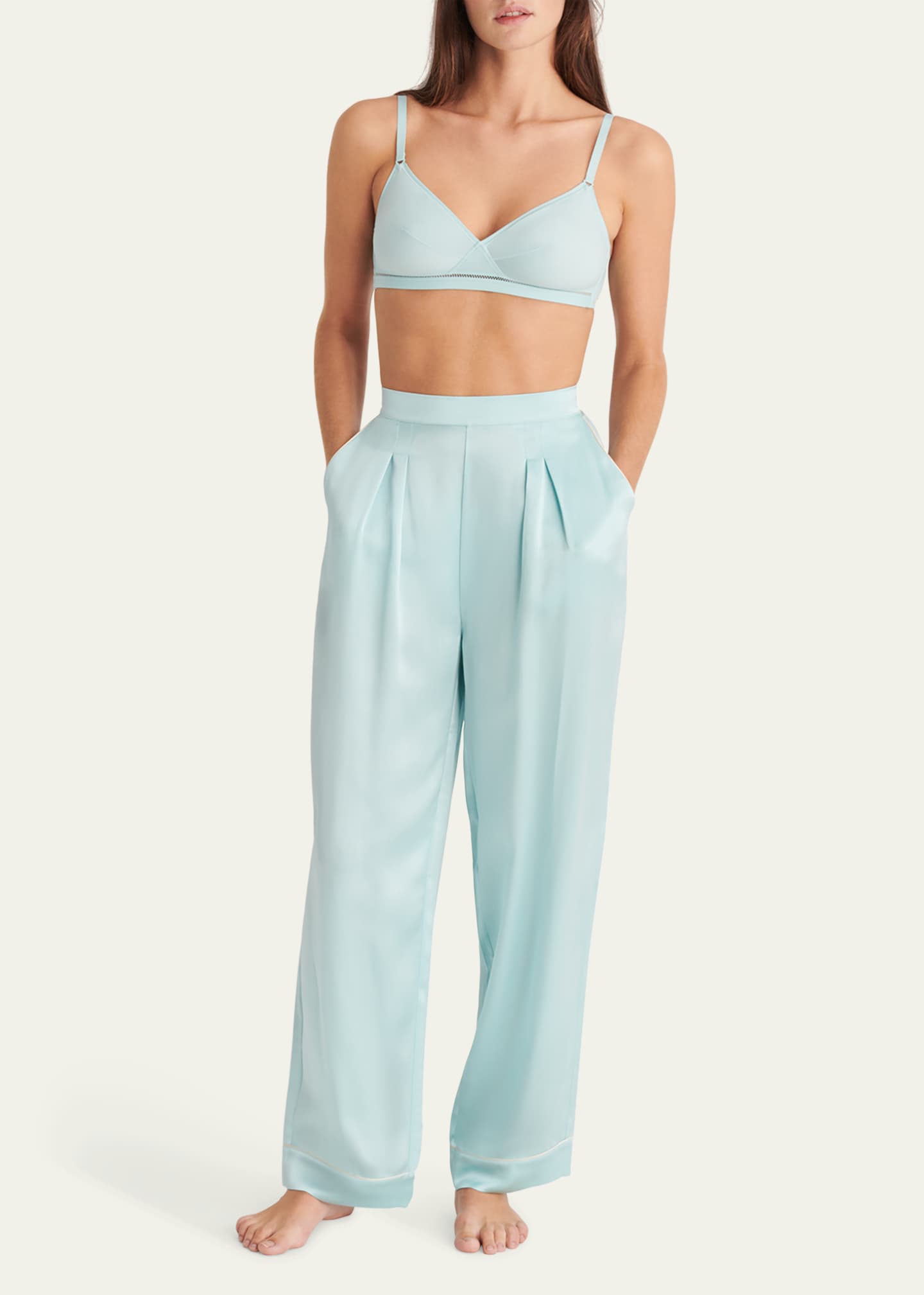 Eres Mondain Pleated Silk Pajama Pants Image 2 of 4