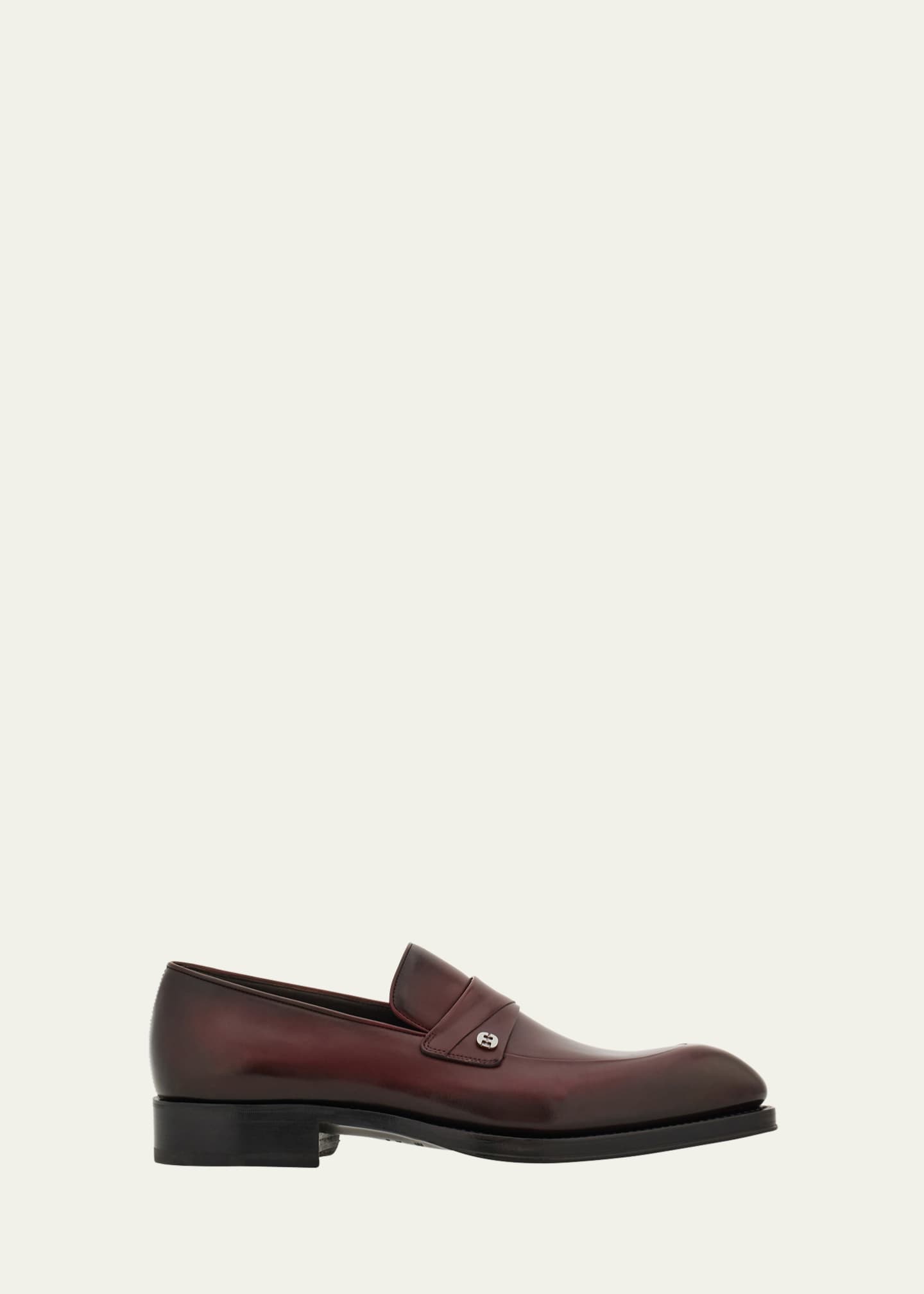 Ferragamo Men's Cantore Calfskin Penny Loafers Image 1 of 2