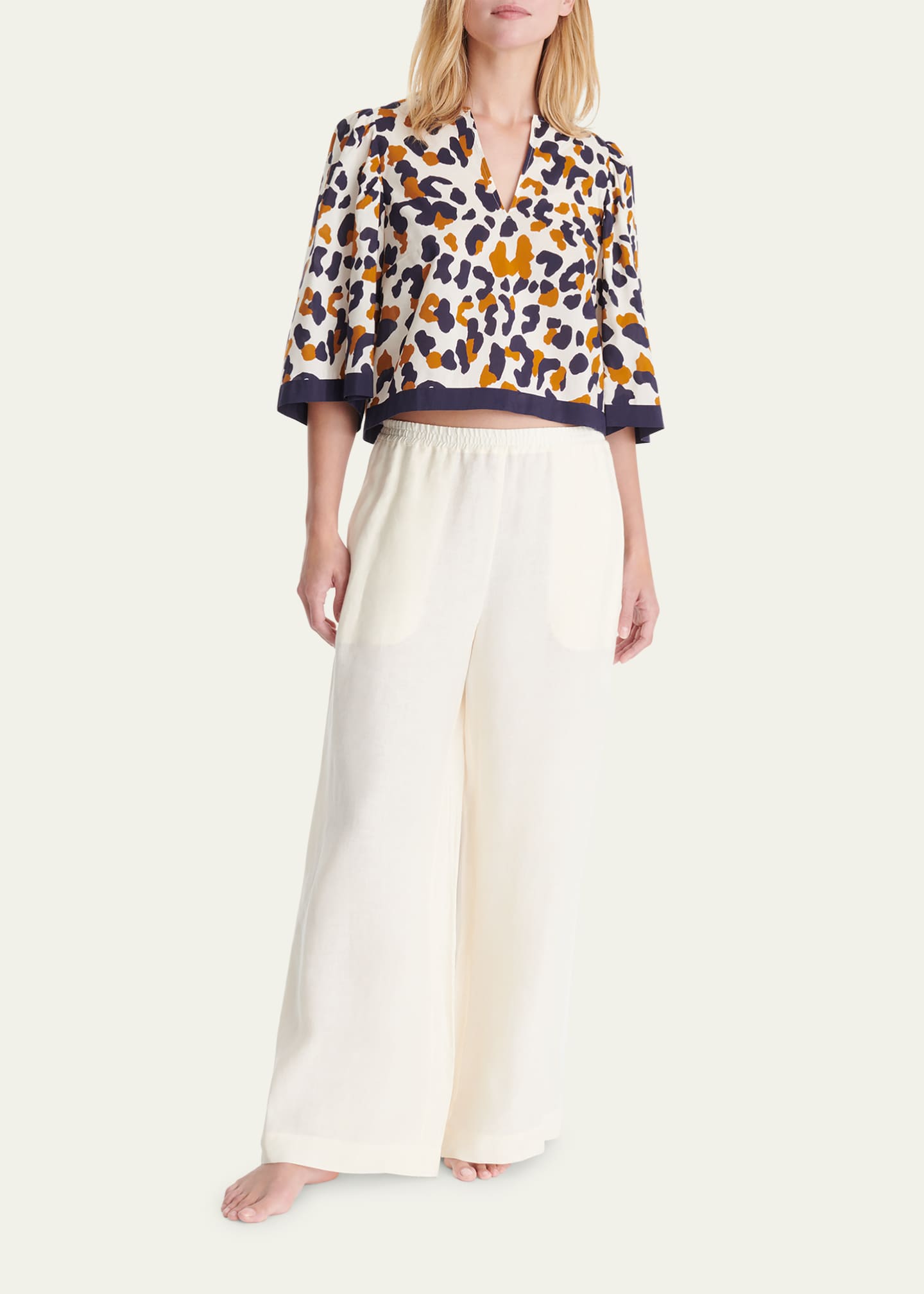 Eres Select Linen Wide-Leg Pants Image 2 of 4