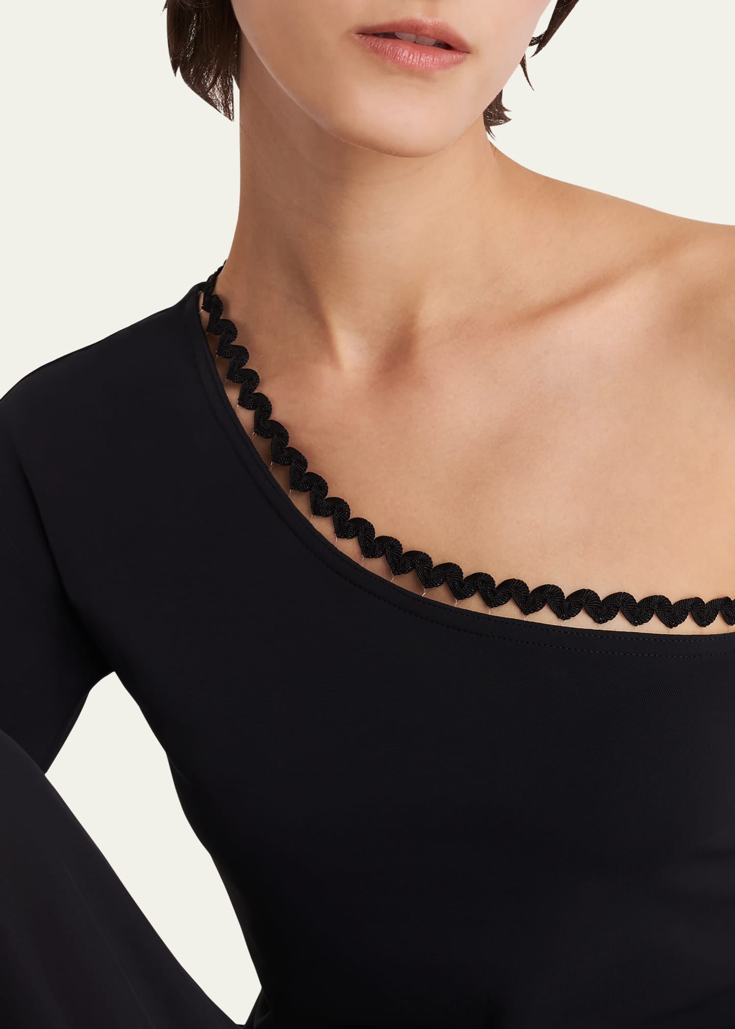 Eres Play One-Shoulder Ric Rac-Trim Long Dress Image 4 of 4