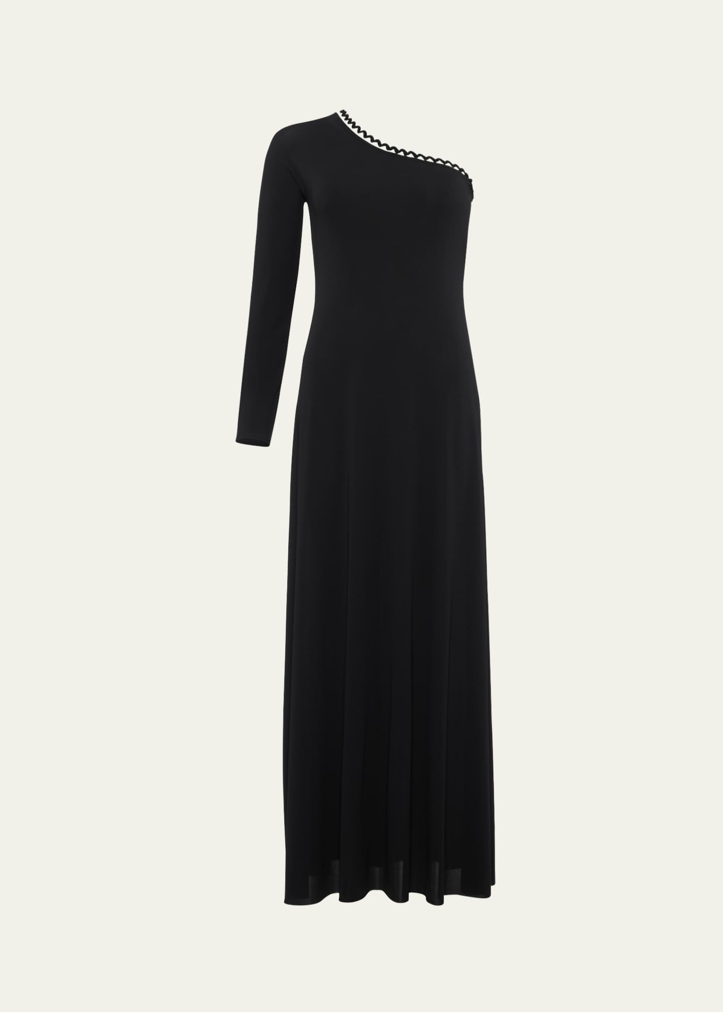 Eres Play One-Shoulder Ric Rac-Trim Long Dress Image 1 of 4