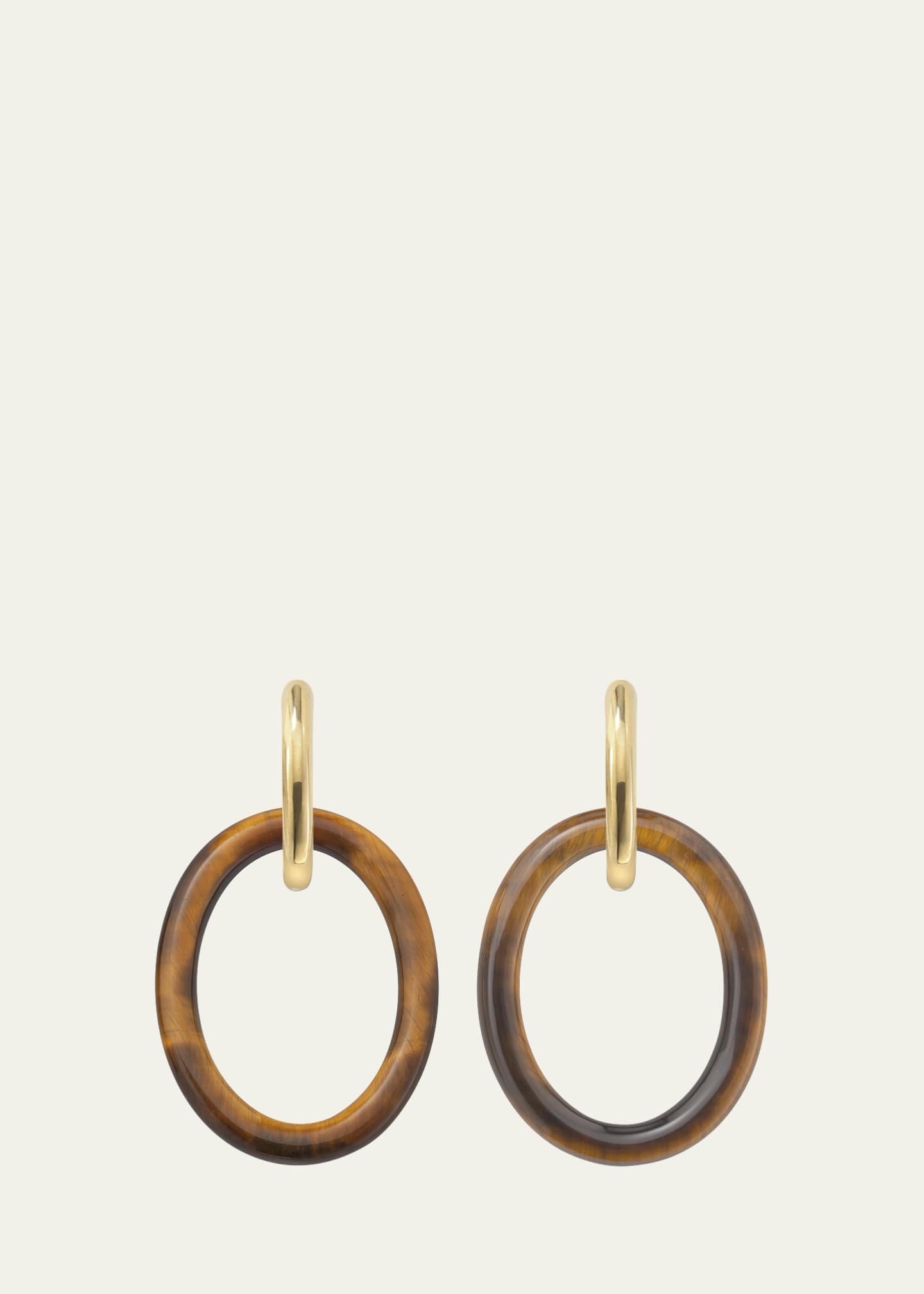 FARAONE MENNELLA by R.F.M.A.S. 18K Yellow Gold Small Mama Tigers Eye Earrings