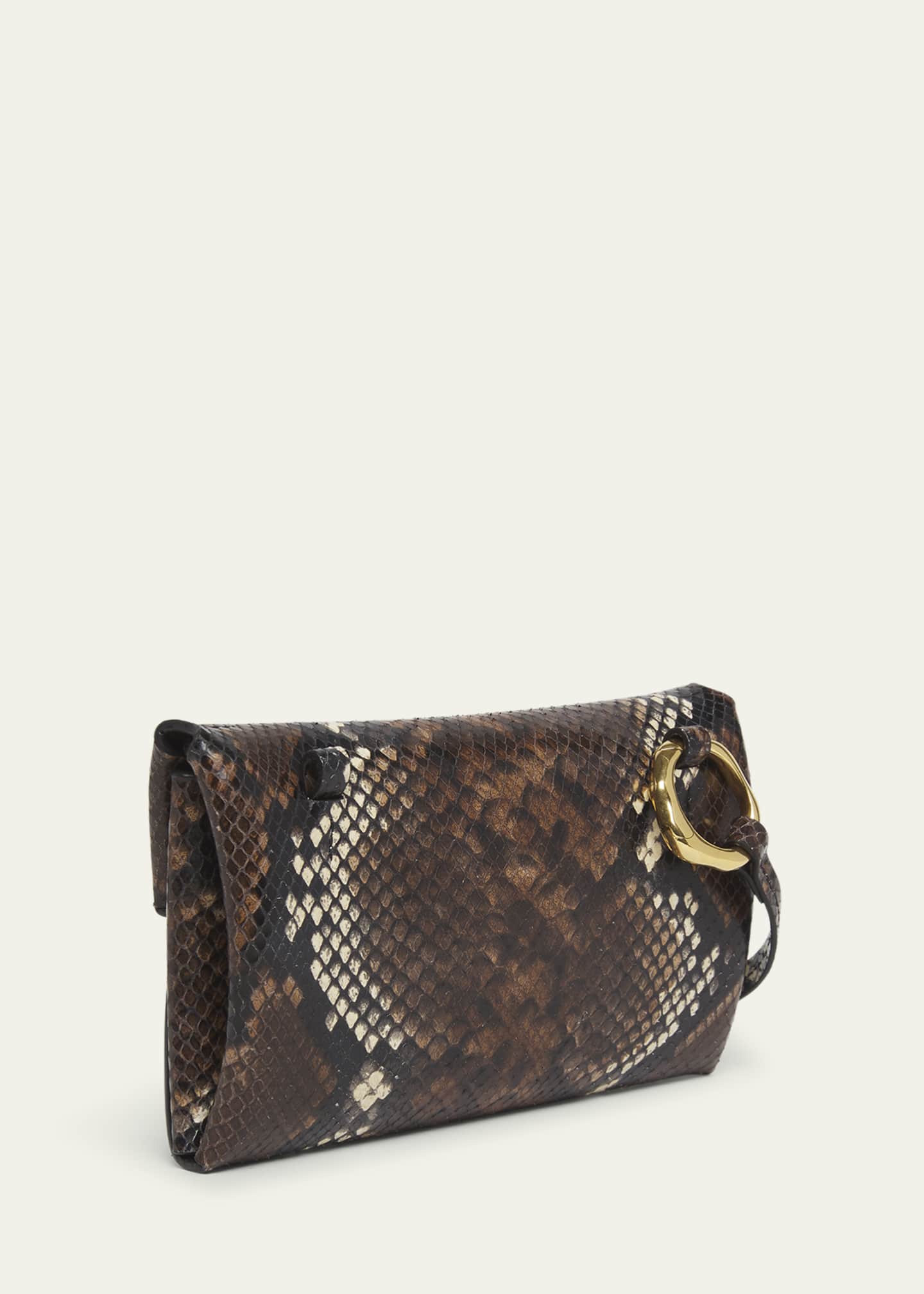 Jil Sander Small Envelope Python-Print Shoulder Bag - Bergdorf Goodman
