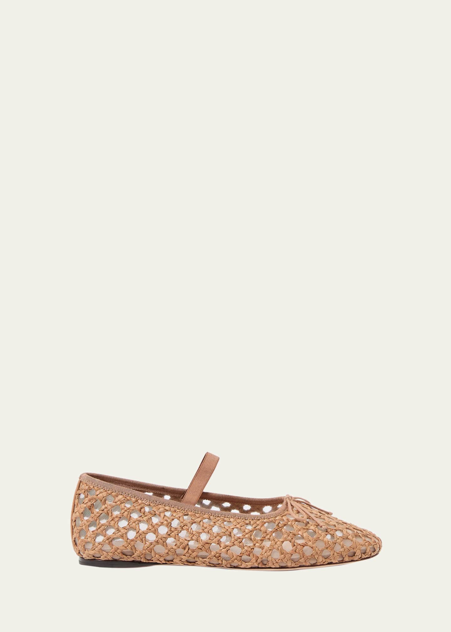 Loeffler Randall Leonie Braided Raffia Ballerina Flats Bergdorf Goodman