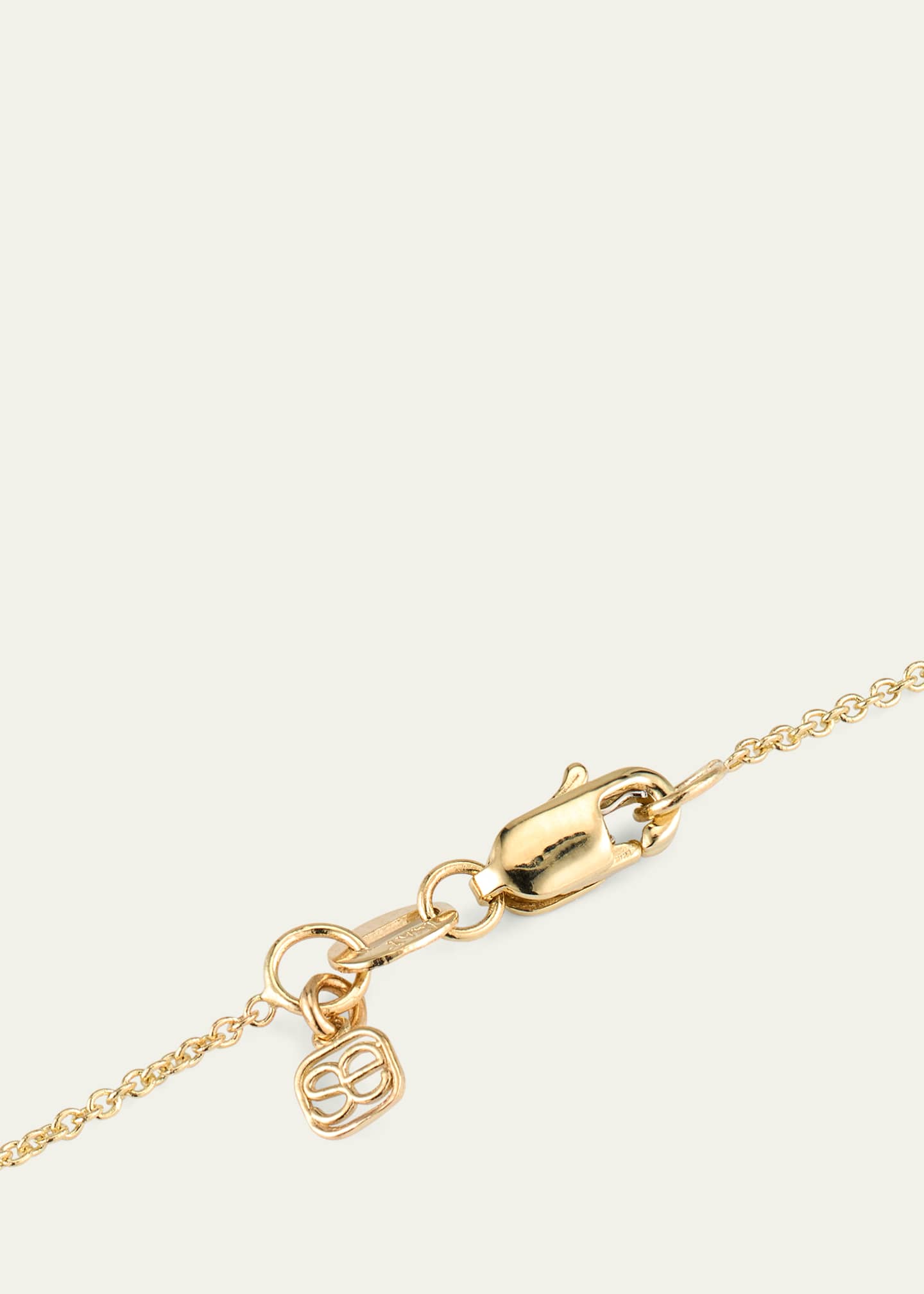 Sydney Evan 14K Graduated Bezel Curve Bar Necklace with Pink Sapphires Image 4 of 4