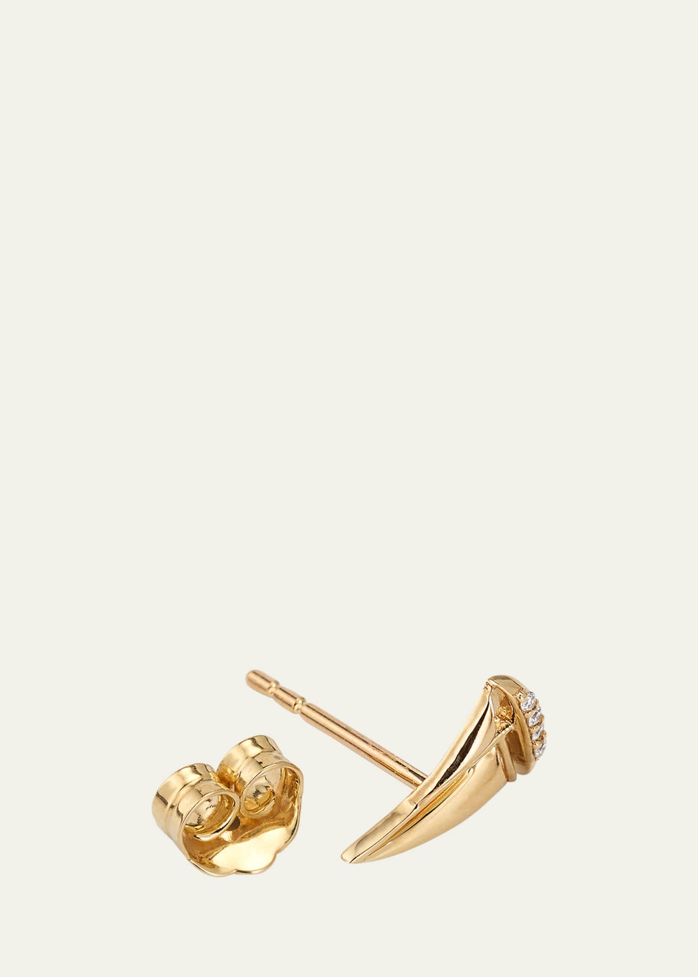 Sydney Evan 14K Yellow Gold Diamond Sailboat Stud Earring, Single Image 4 of 4