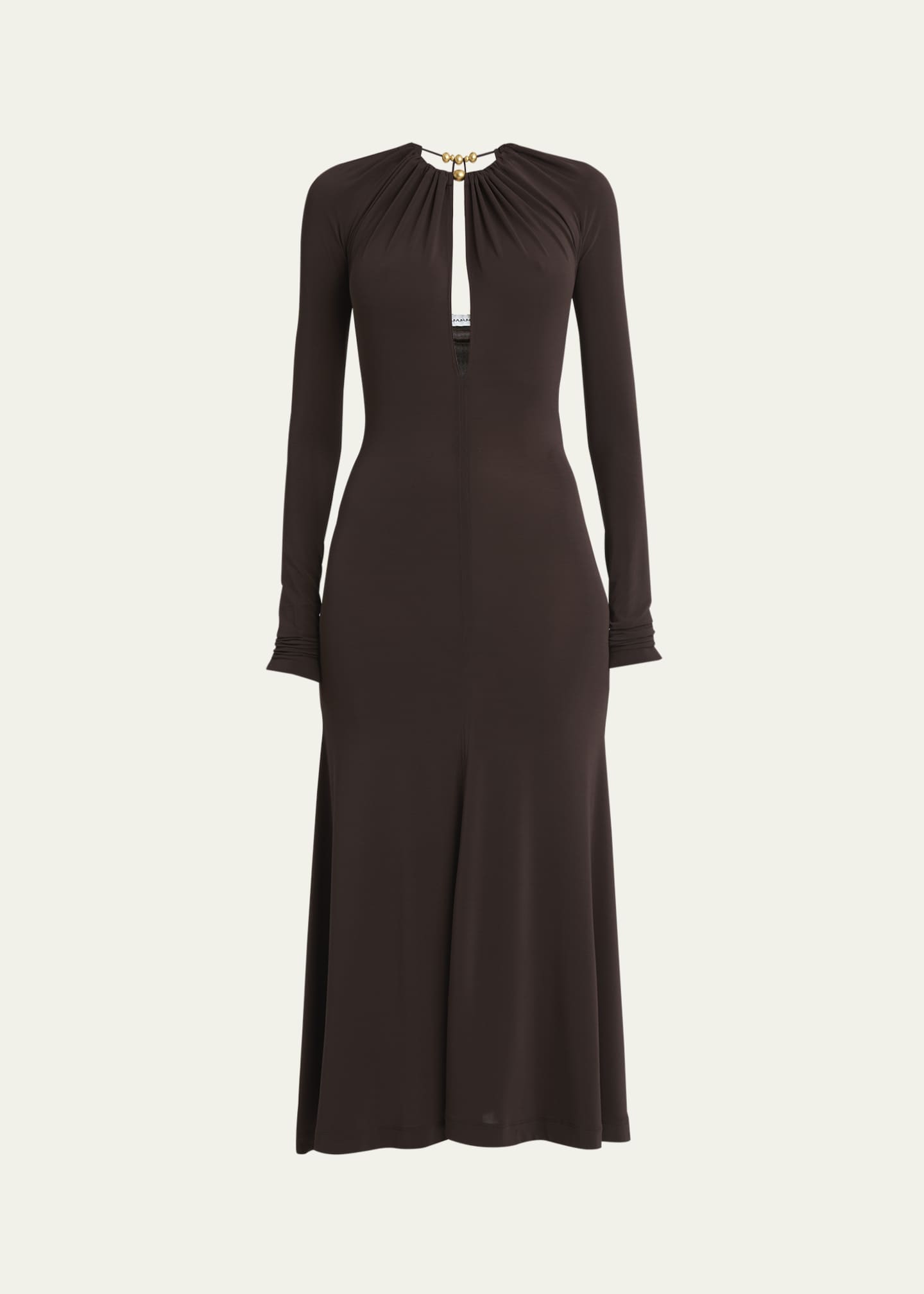 Long sleeve halter dress clearance