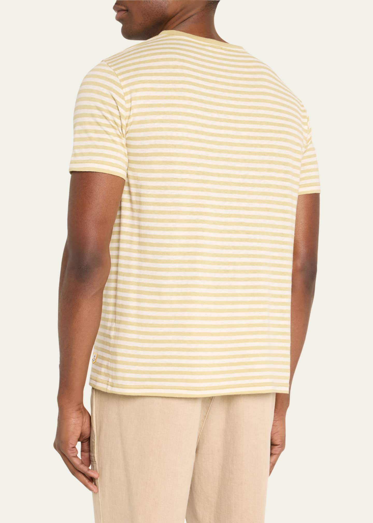 Armor Lux Men's Heritage Striped Cotton-Linen T-Shirt Image 3 of 5