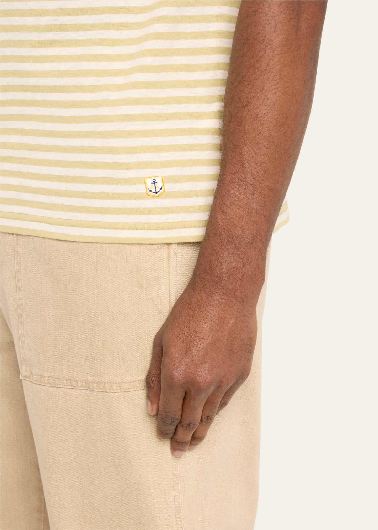 Armor Lux Men's Heritage Striped Cotton-Linen T-Shirt Image 5 of 5