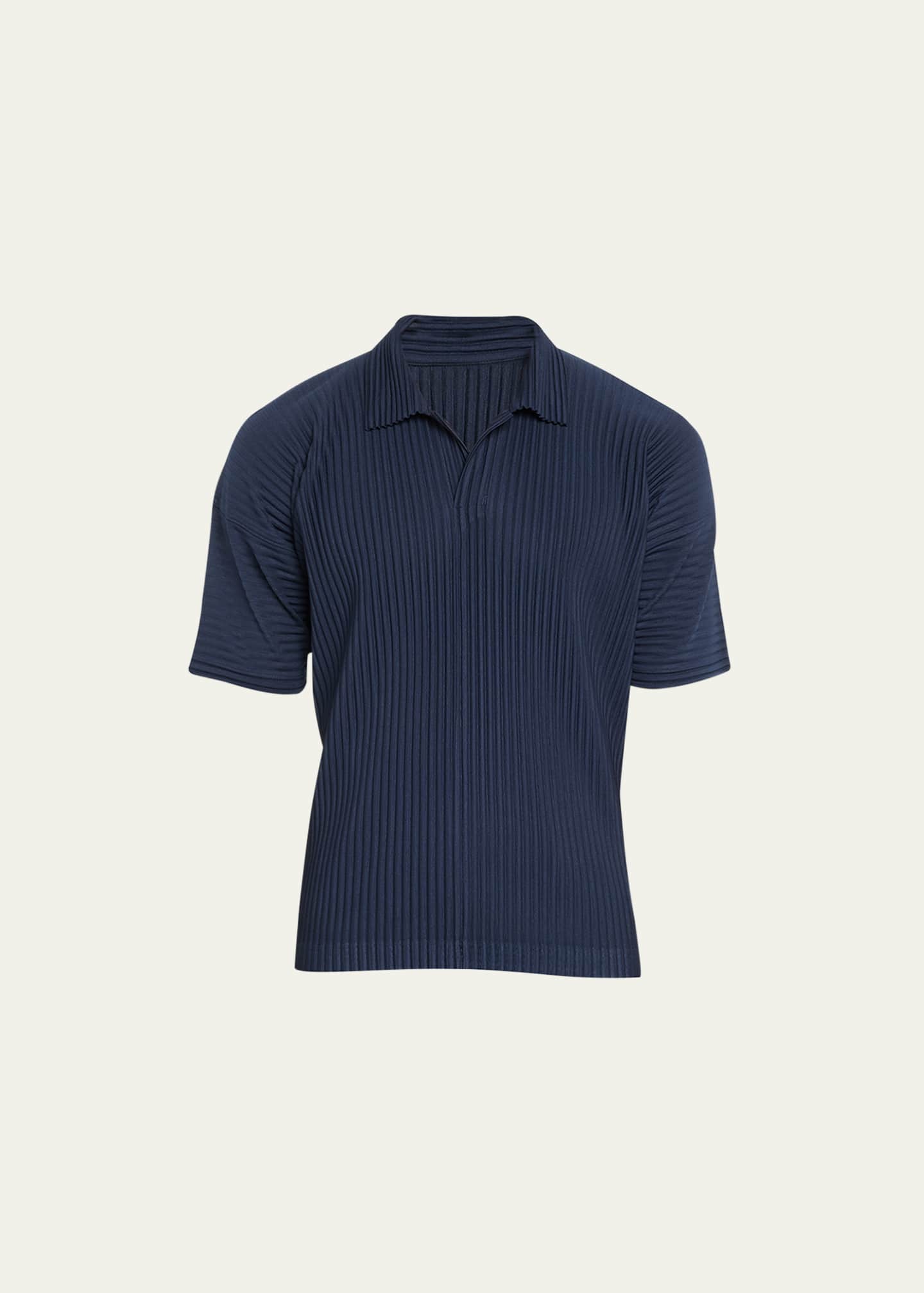 うのにもお得な Miyake Issey Plisse Homme Men's Shirt Polo Pleated パンツ
