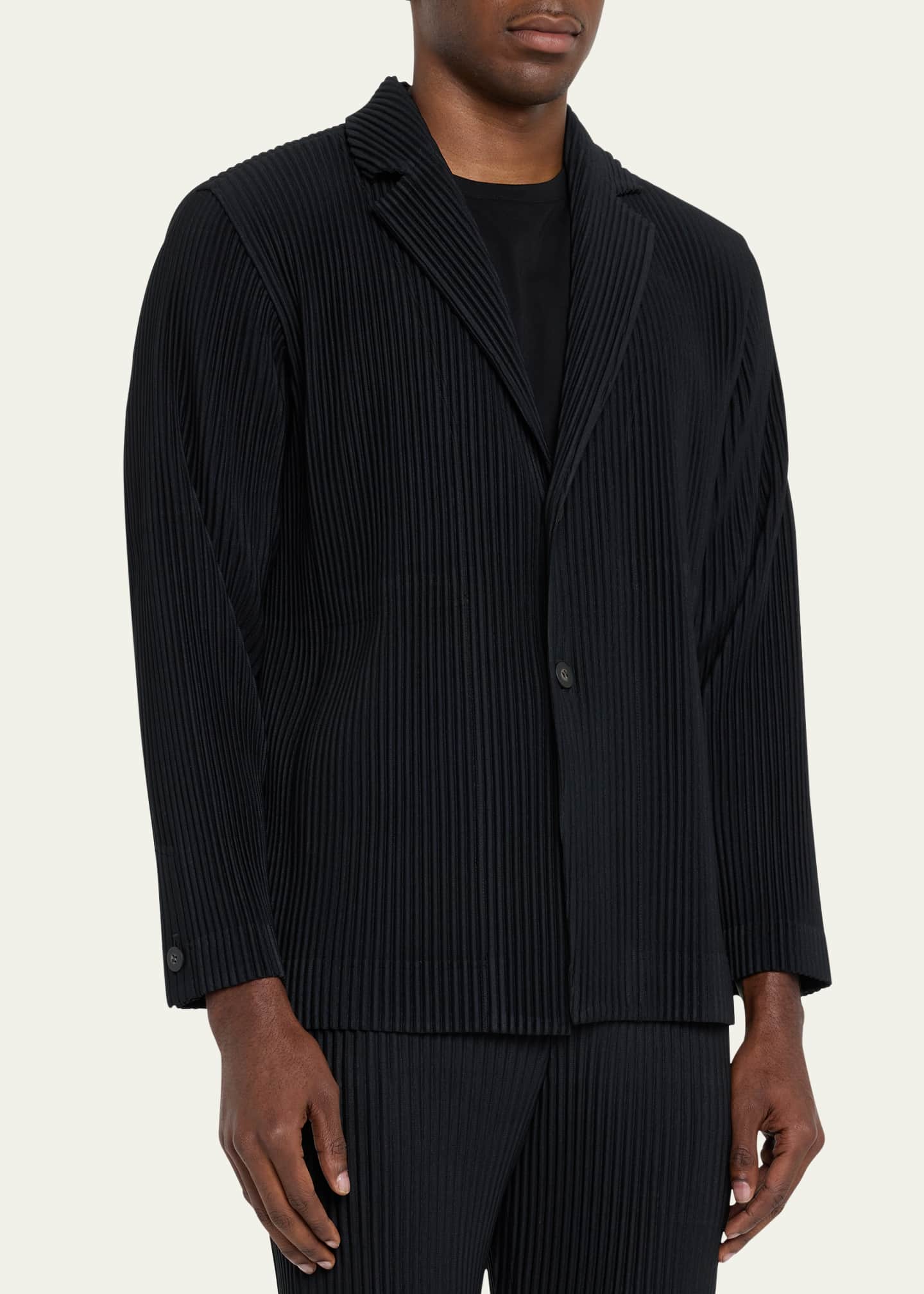 Homme Plisse Issey Miyake Men's Pleated Single-Button Sports Jacket ...