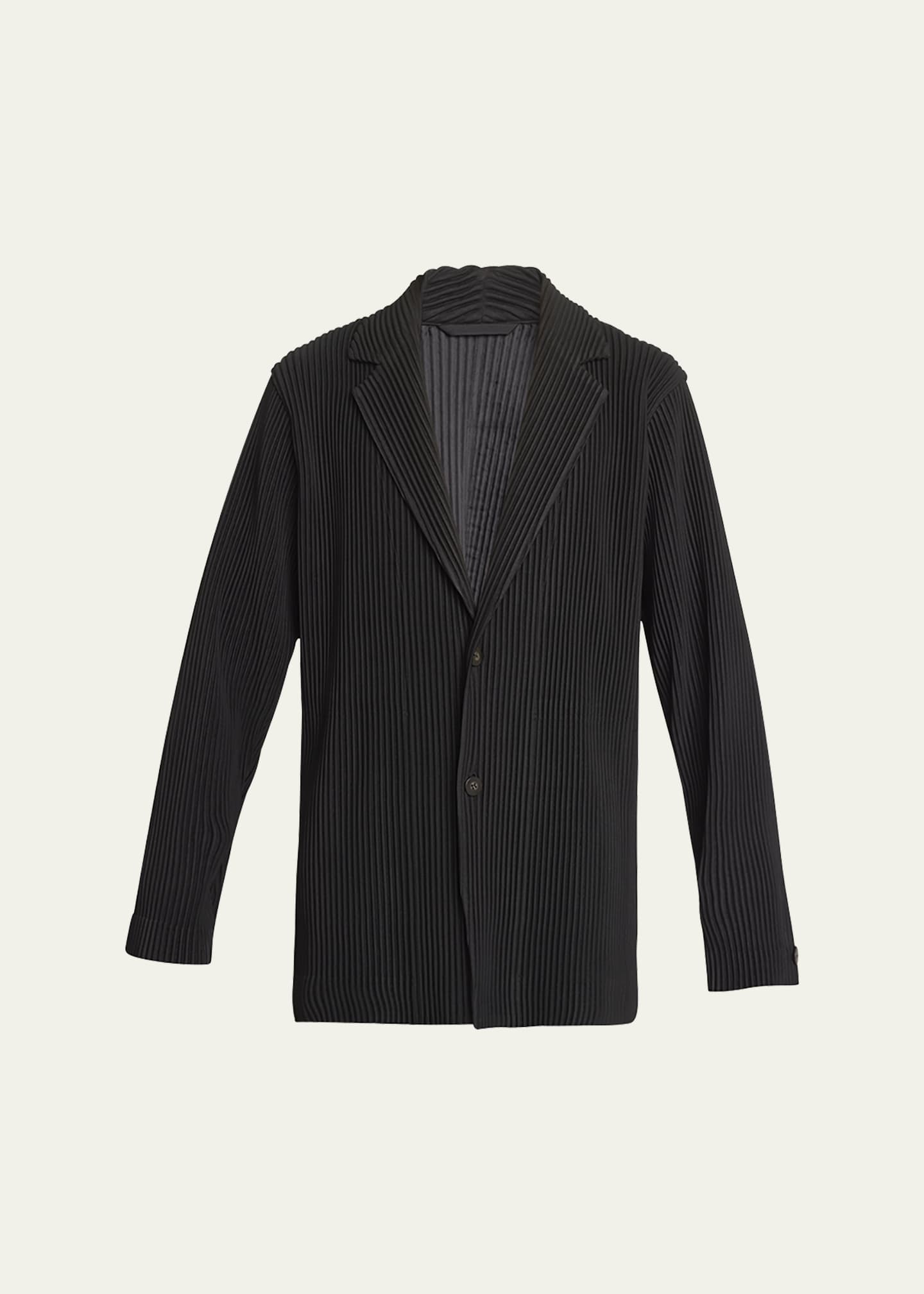 Homme Plisse Issey Miyake Men's Pleated Single-Button Sports