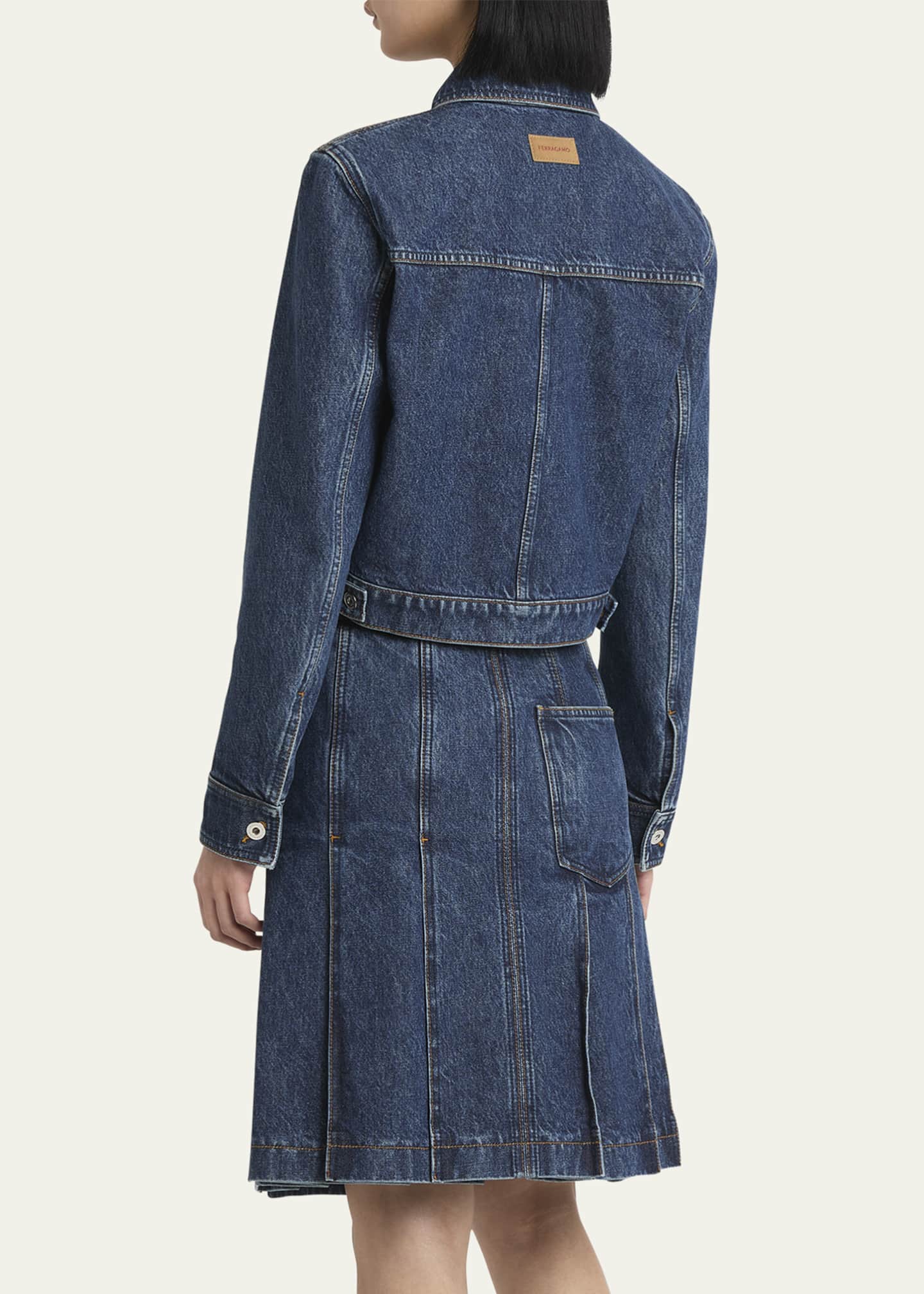 Ferragamo Fitted Denim Jacket Image 3 of 5