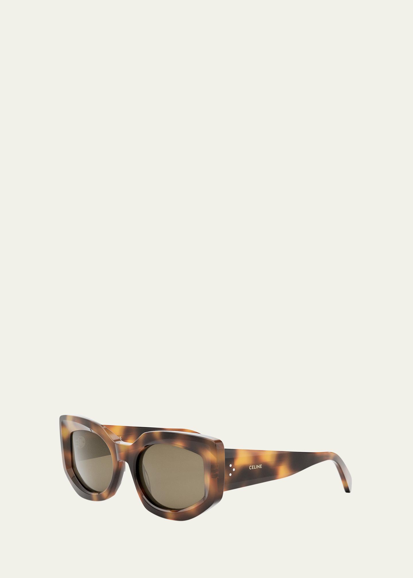 CELINE Beveled Acetate Cat-Eye Sunglasses - Bergdorf Goodman