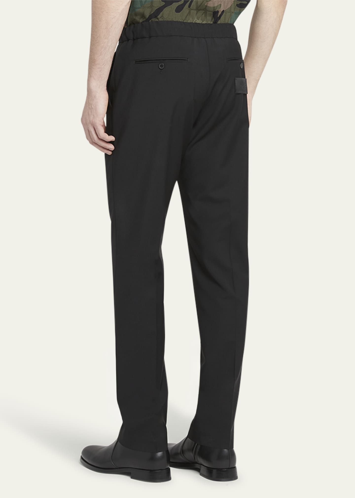 Valentino Garavani Men's Pintuck Elastic-Waist Pants Image 3 of 5