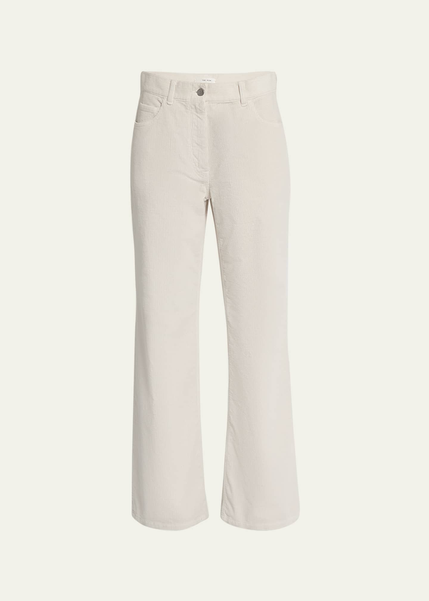 THE ROW Dan Corduroy Straight-Leg Pants Image 1 of 5