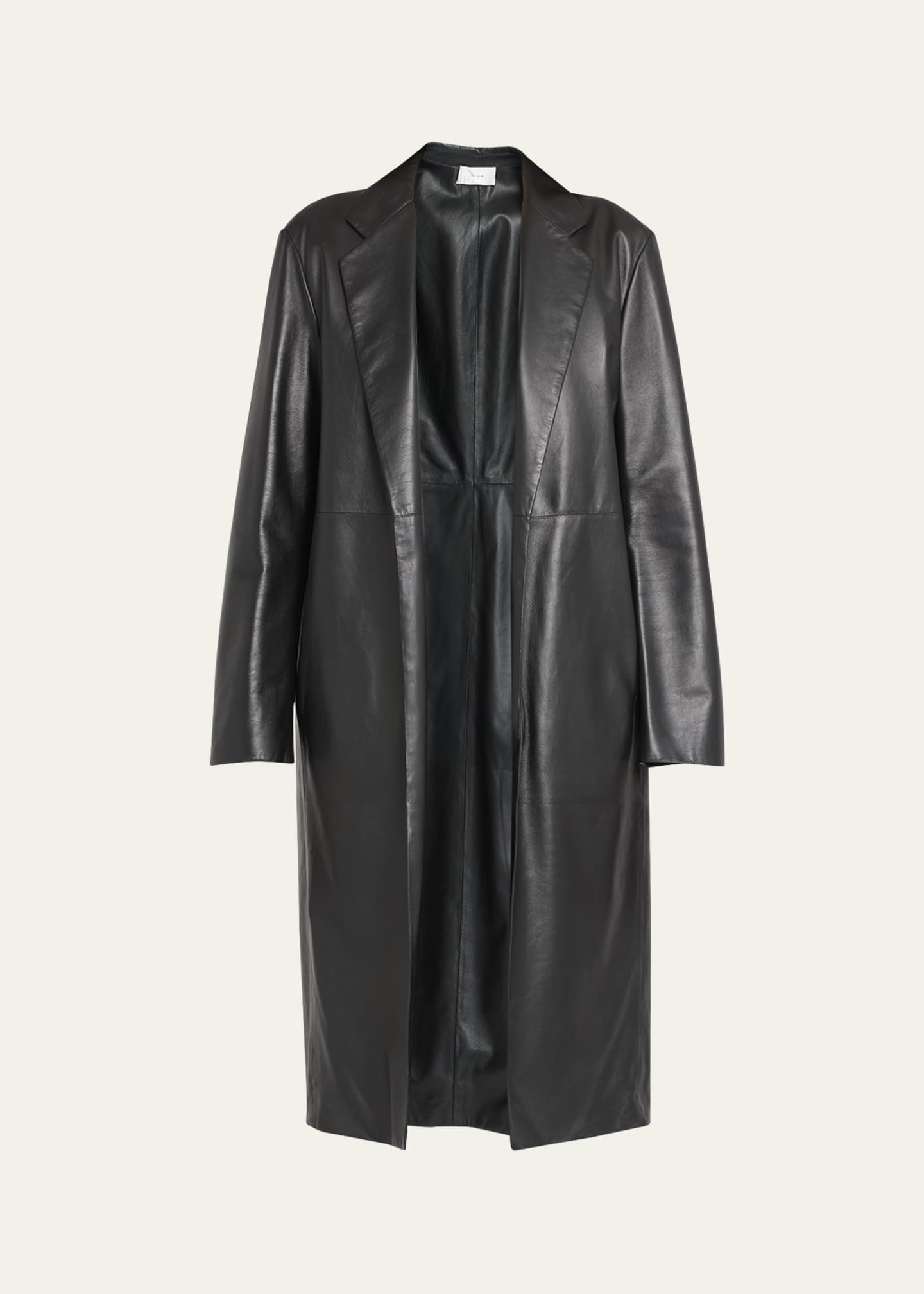 THE ROW Babil Open Front Leather Coat Bergdorf Goodman