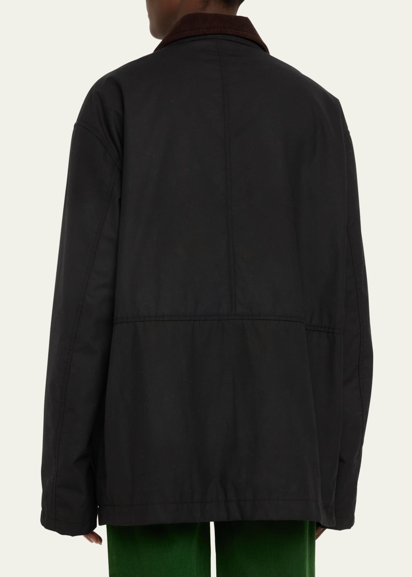 THE ROW Frank Corduroy-Collar Cashmere Jacket Image 3 of 5