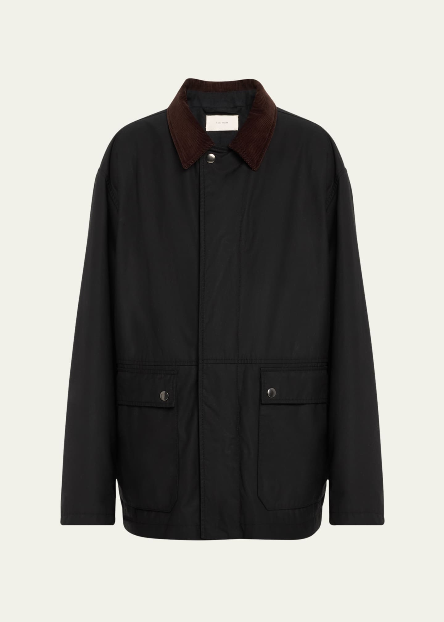 THE ROW Frank Corduroy-Collar Cashmere Jacket Image 1 of 5