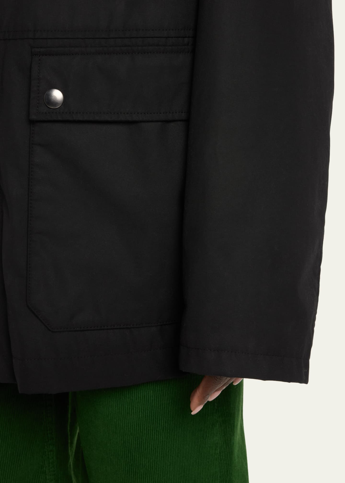 THE ROW Frank Corduroy-Collar Cashmere Jacket Image 5 of 5