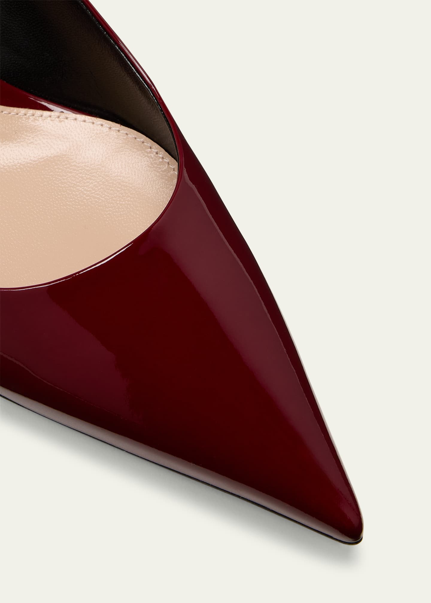 Gucci Signoria Patent Logo Chain Kitten Pumps Image 5 of 5
