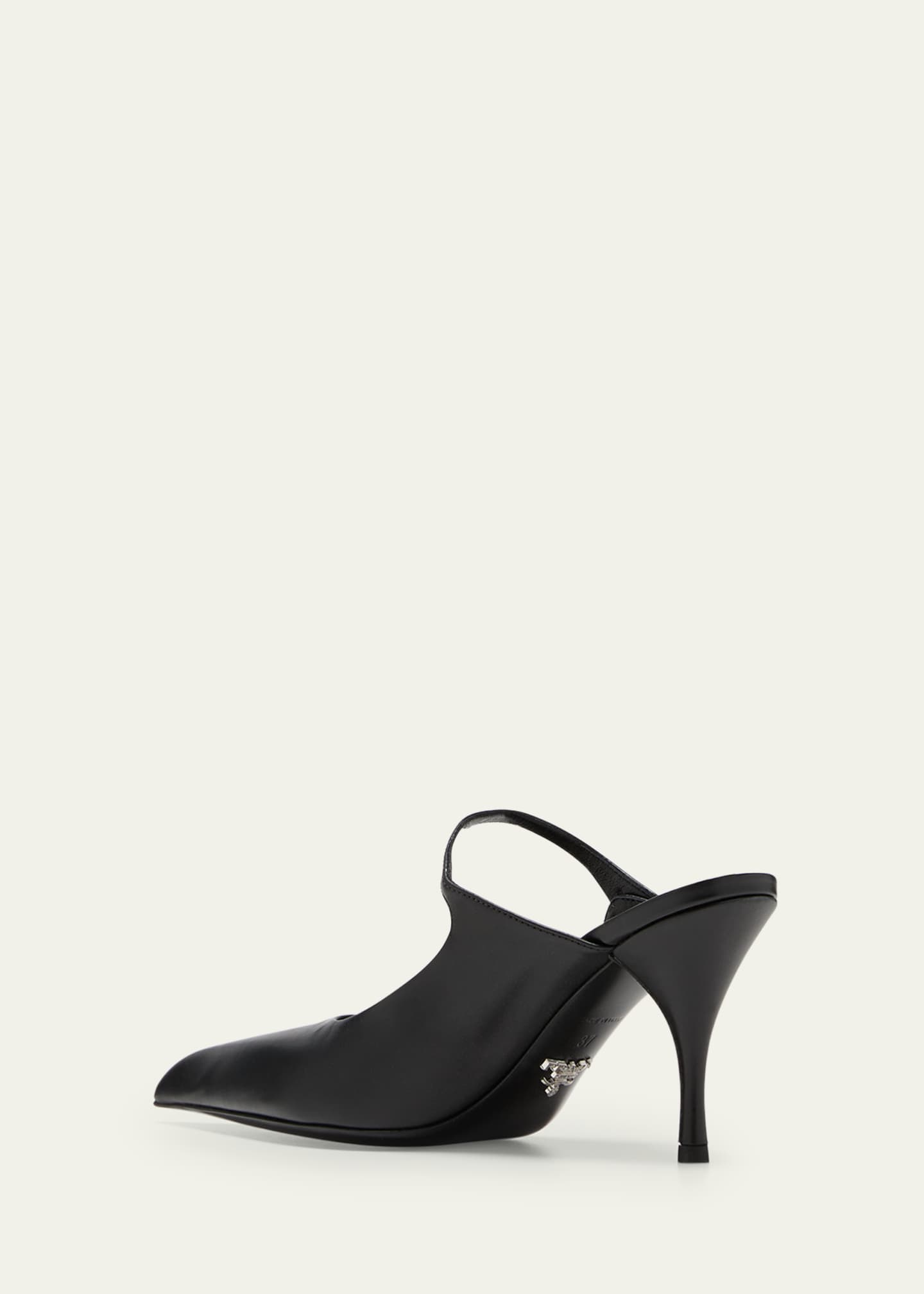 Prada Leather Mary Jane Mule Pumps Image 2 of 3