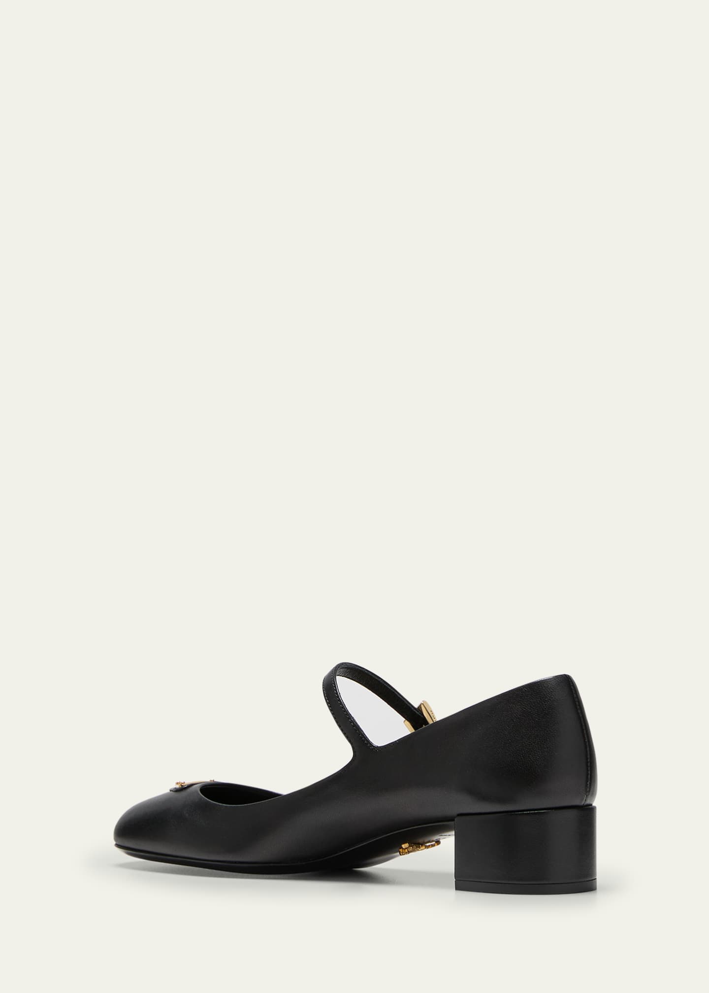 Prada Leather Mary Jane Ballerina Pumps Image 2 of 3