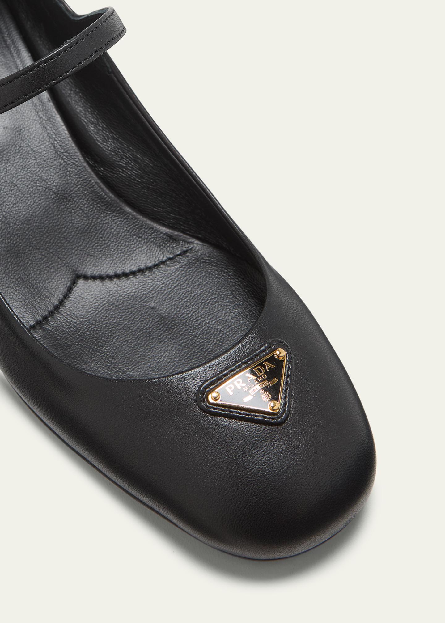 Prada Leather Mary Jane Ballerina Pumps - Bergdorf Goodman