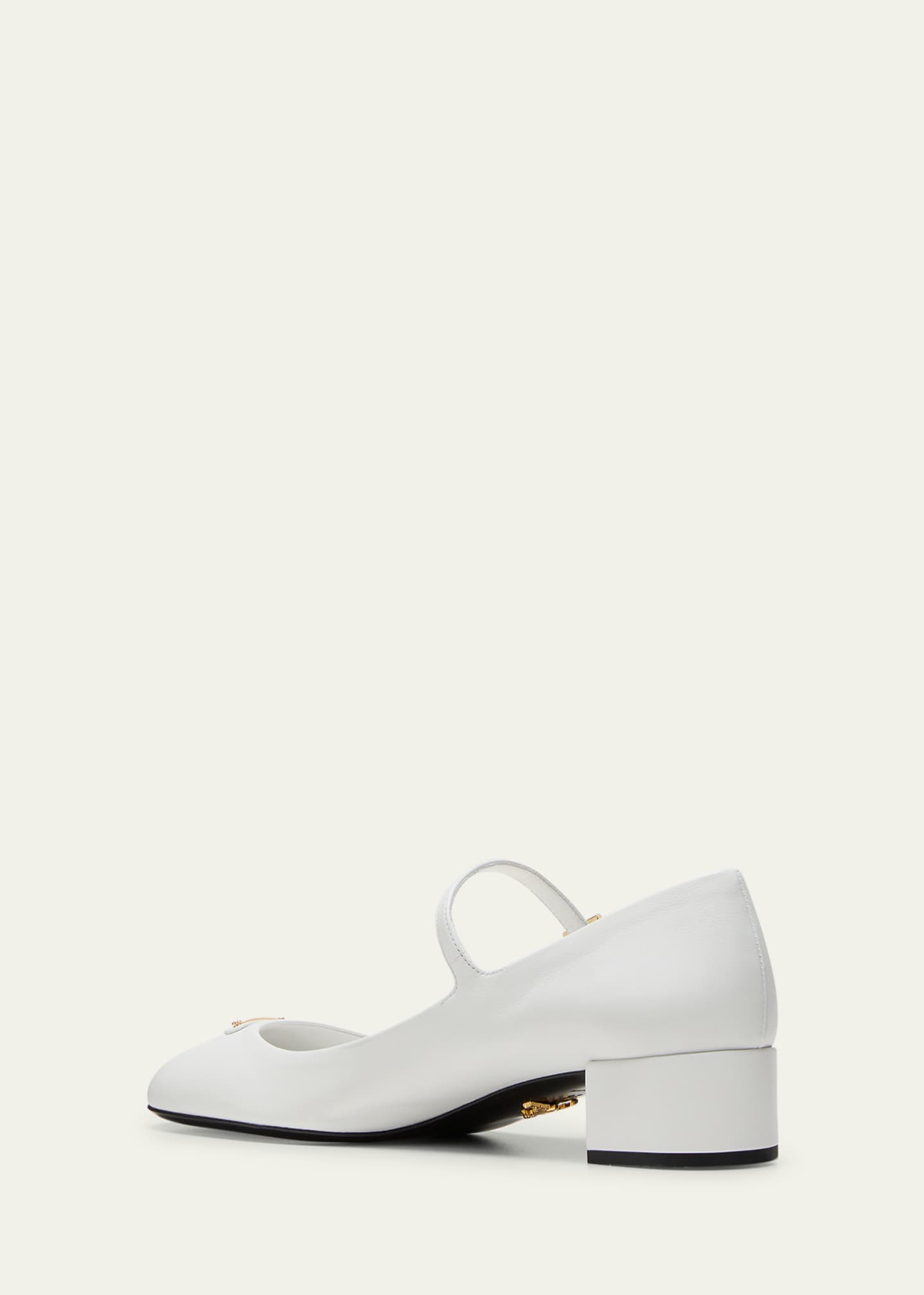 Prada Leather Mary Jane Ballerina Pumps Image 2 of 3