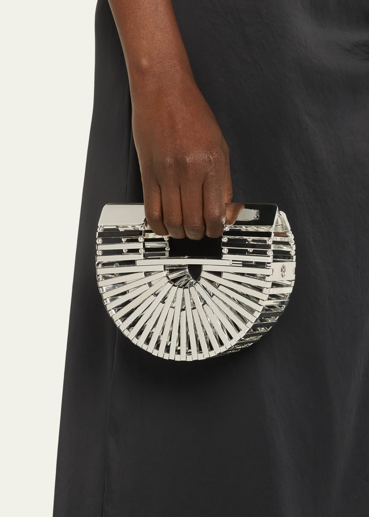 Cult Gaia Gaia s Ark Nano Crossbody Bag Shiny Silver