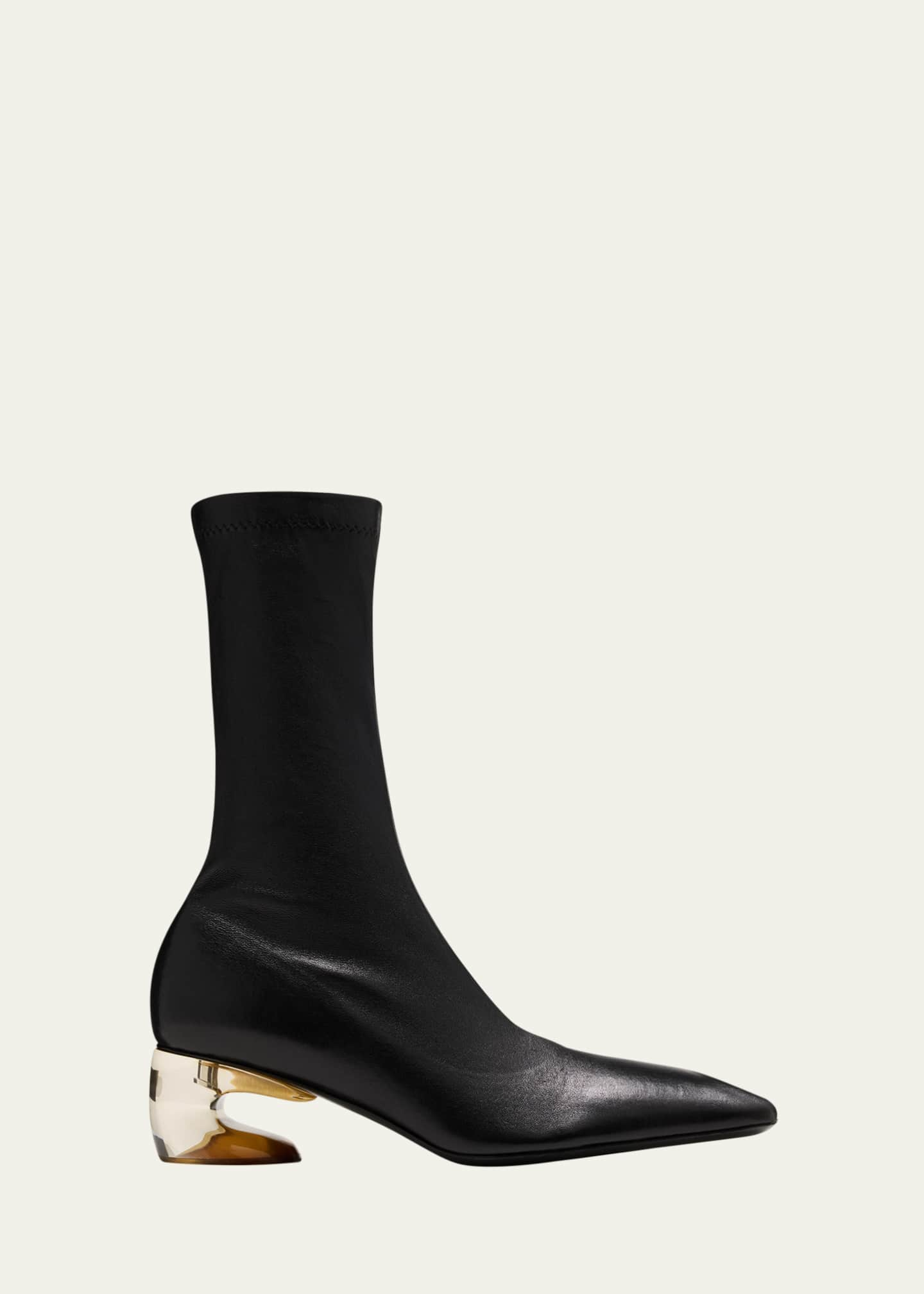 JIL SANDER - Leather Heel Boots