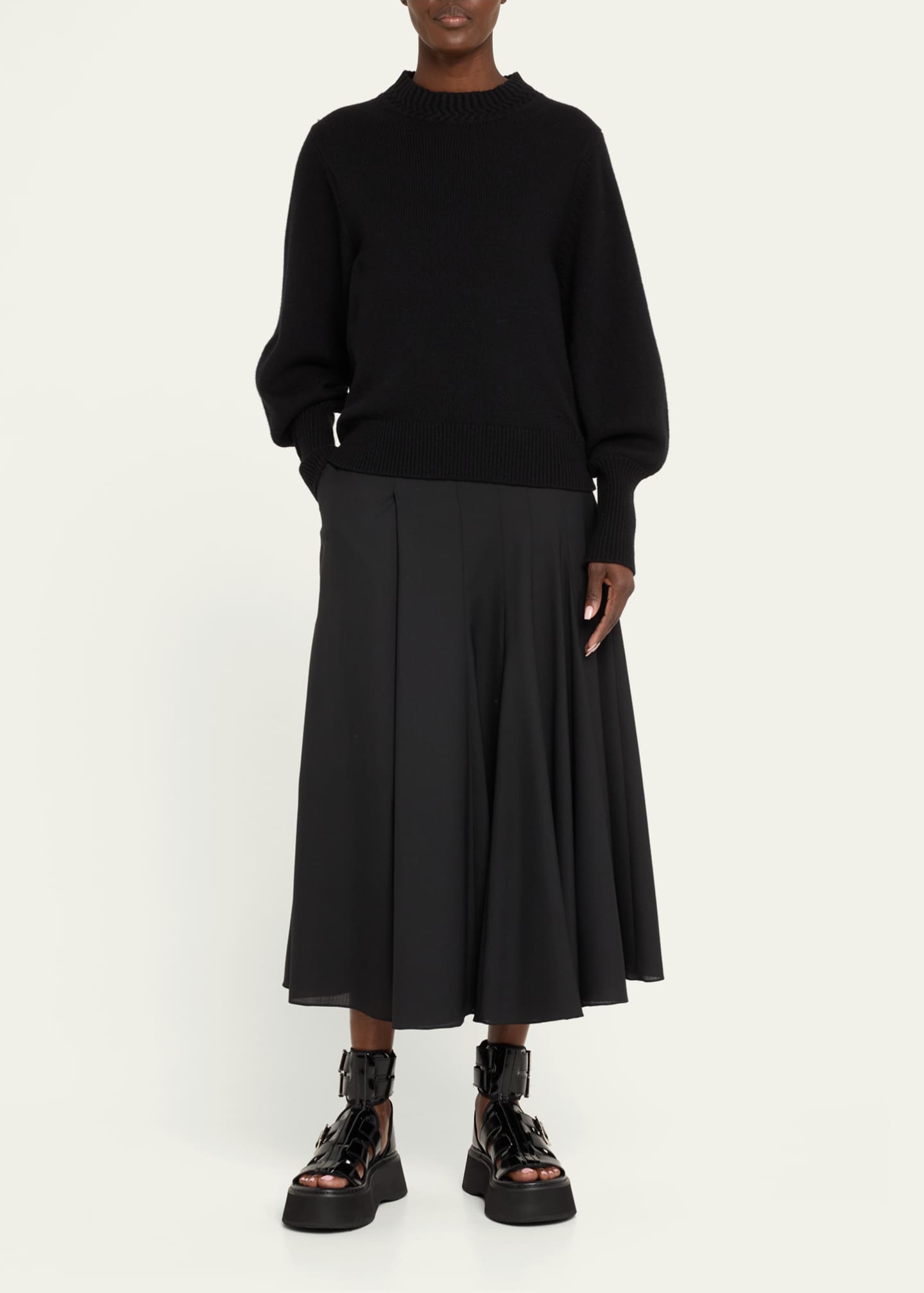 Junya Watanabe Glossy Leather Buckle Cuff Sandals Image 3 of 5