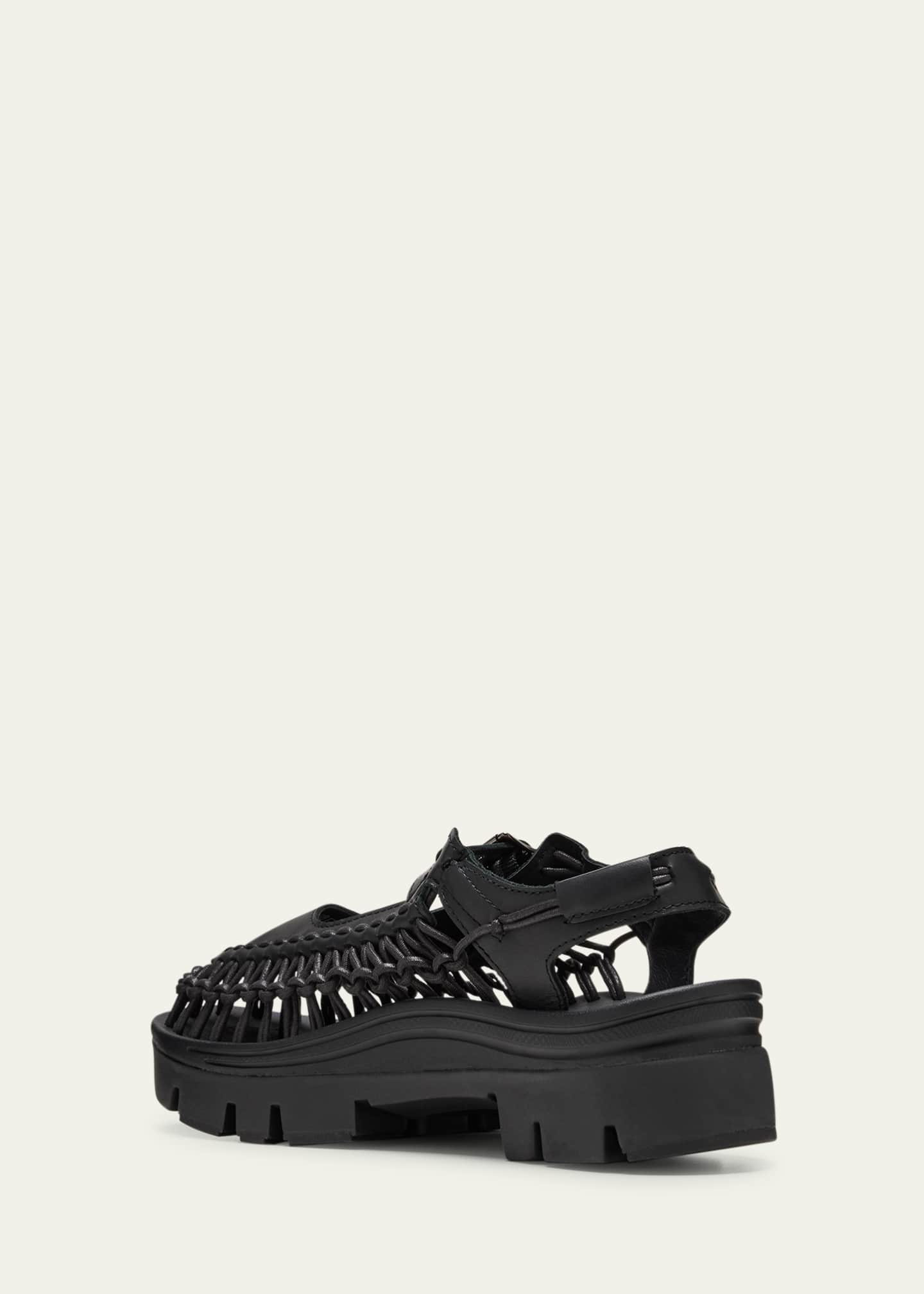 Noir Kei Ninomiya Platform Buckle Net Mary Jane Shoes Image 4 of 5