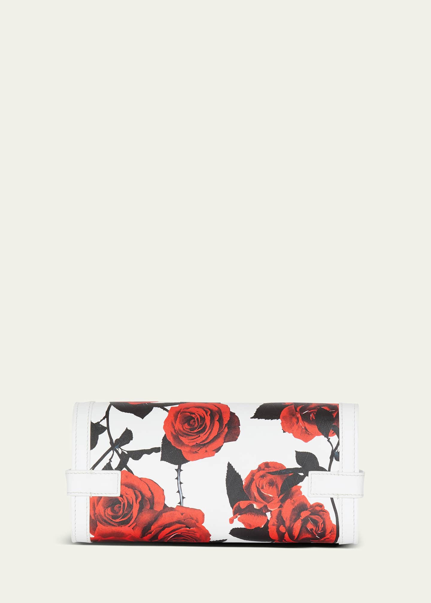 Balmain BBuzz 23 Wallet on a Chain in Rose Printed Leather Image 3 of 4