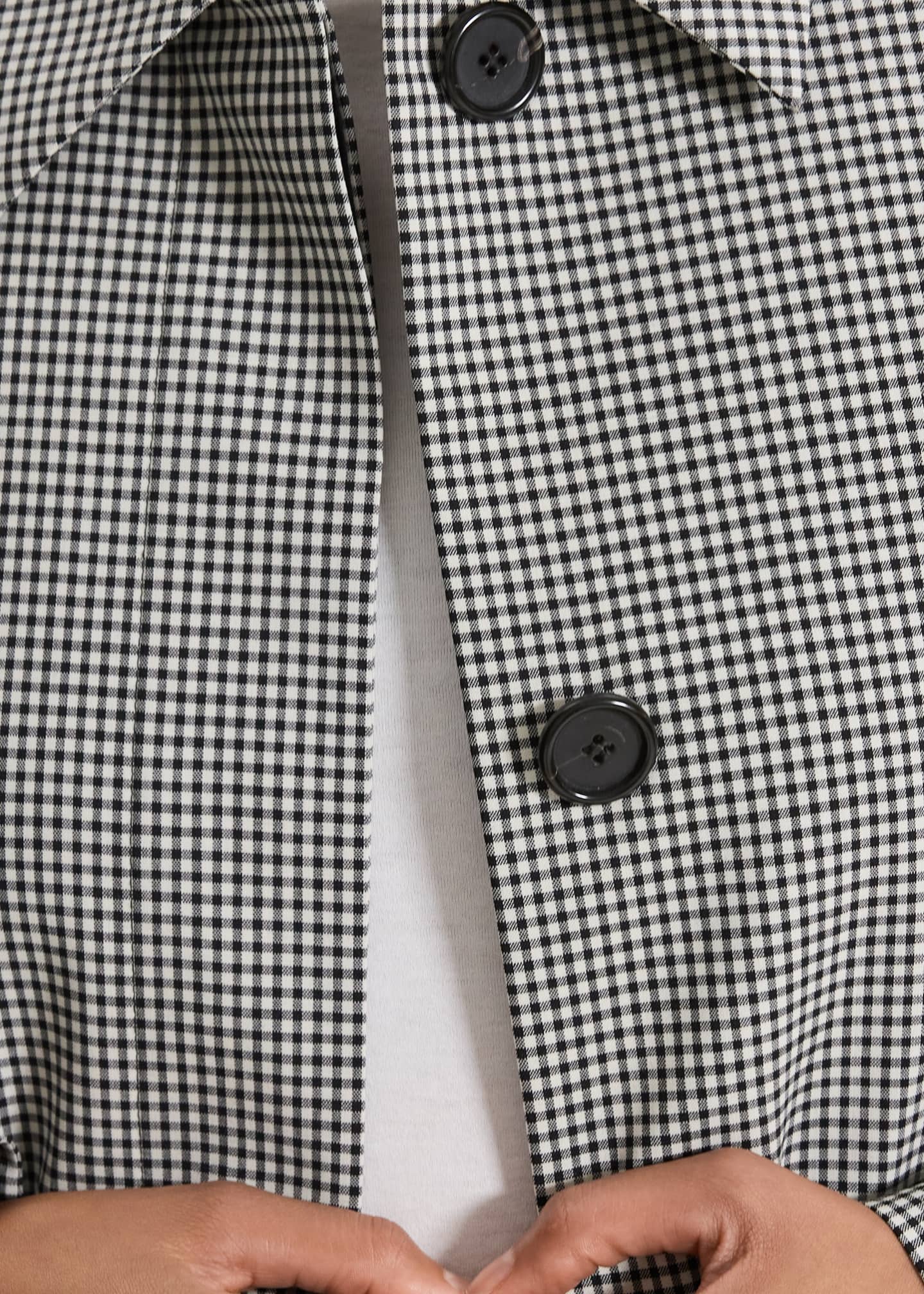 Theory Wool Blend Check Car Coat
